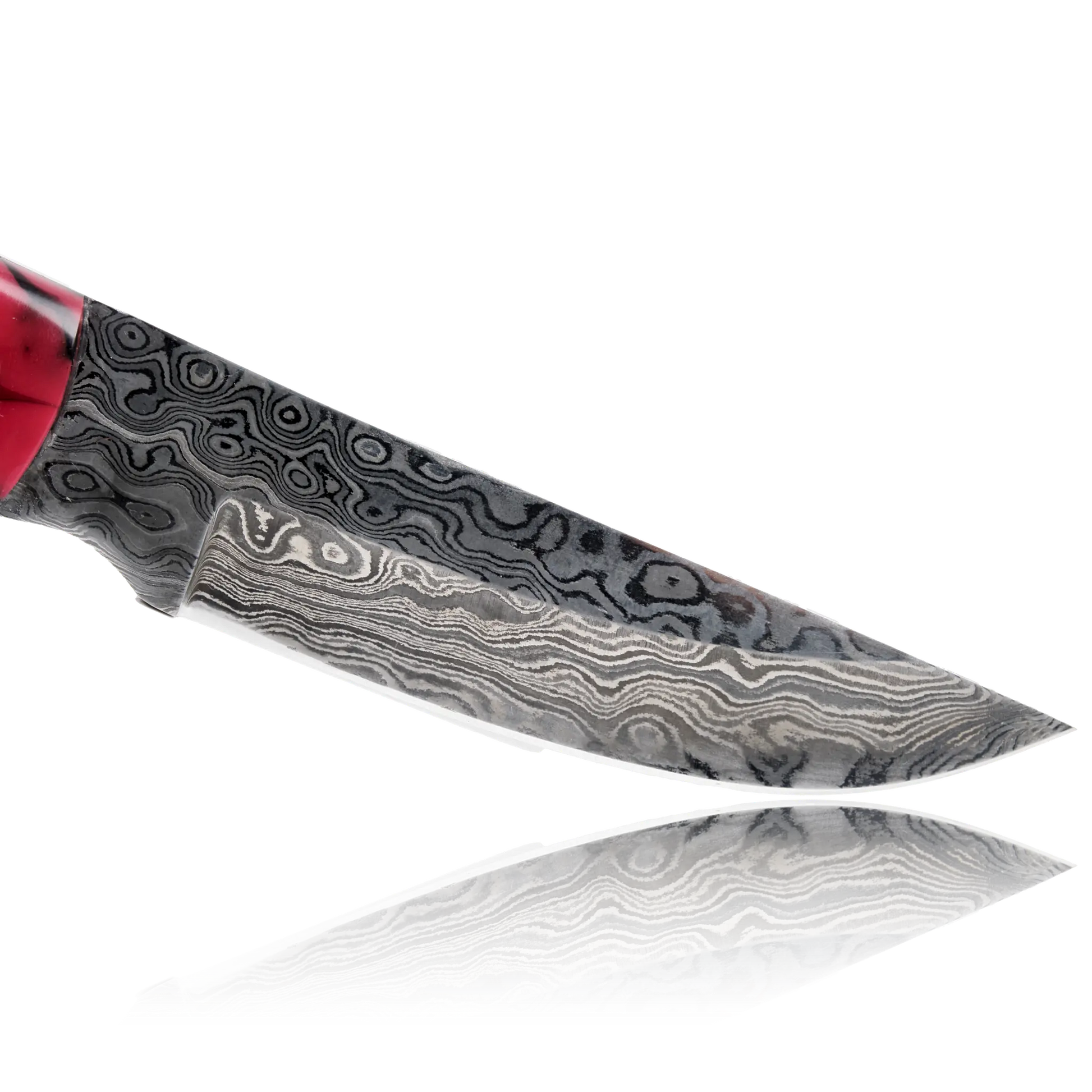 YUMA Damascus Steel Skinner Knife 5 inch blade with Original Cow leather sheath-Skinner Knife-DECOROLALA