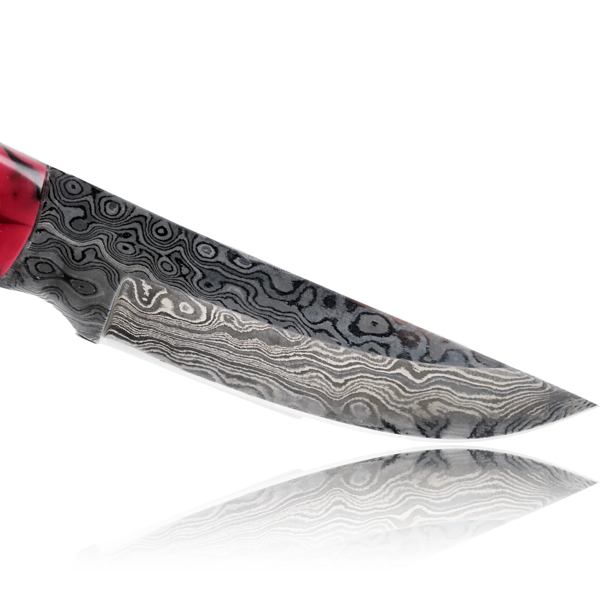 YUMA Damascus Steel Skinner Knife 5 inch blade with Original Cow leather sheath-Skinner Knife-DECOROLALA