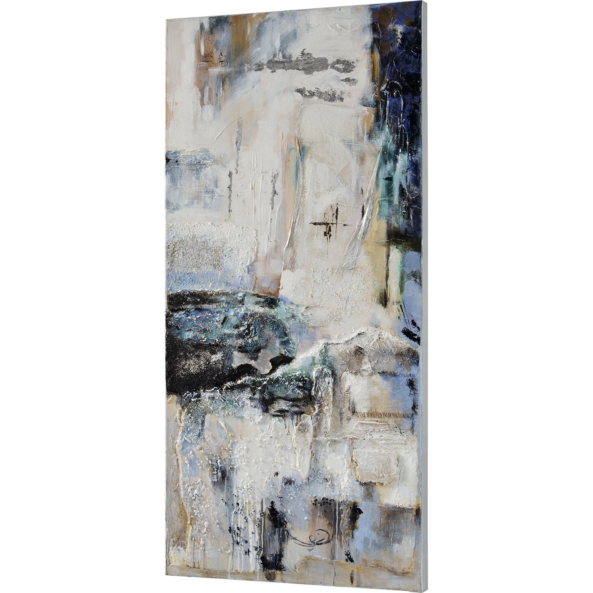 Yaffa 30" Wide Canvas Art, Grey-Canvas Art-DECOROLALA