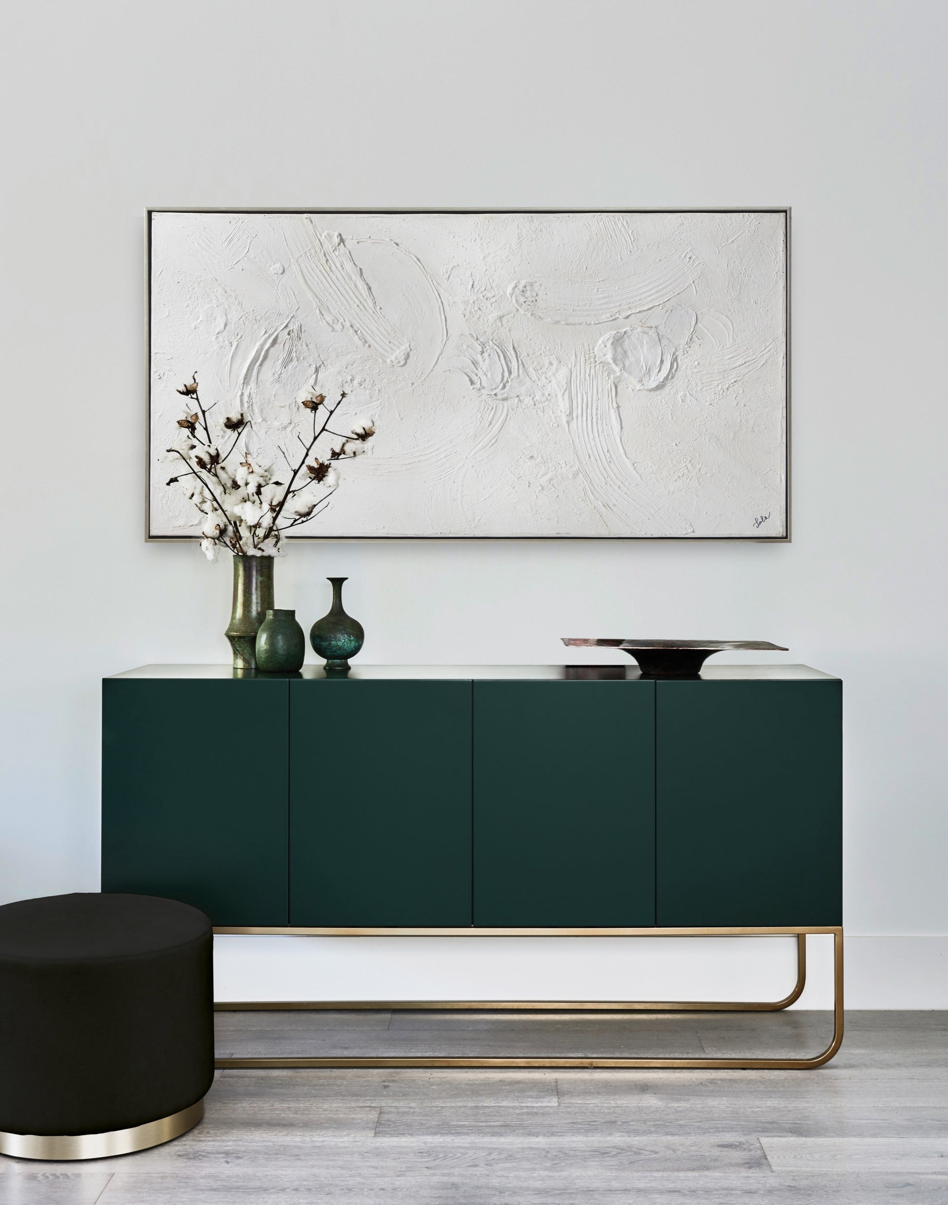 Yanno 30" Wide Canvas Art, Silver-Canvas Art-DECOROLALA