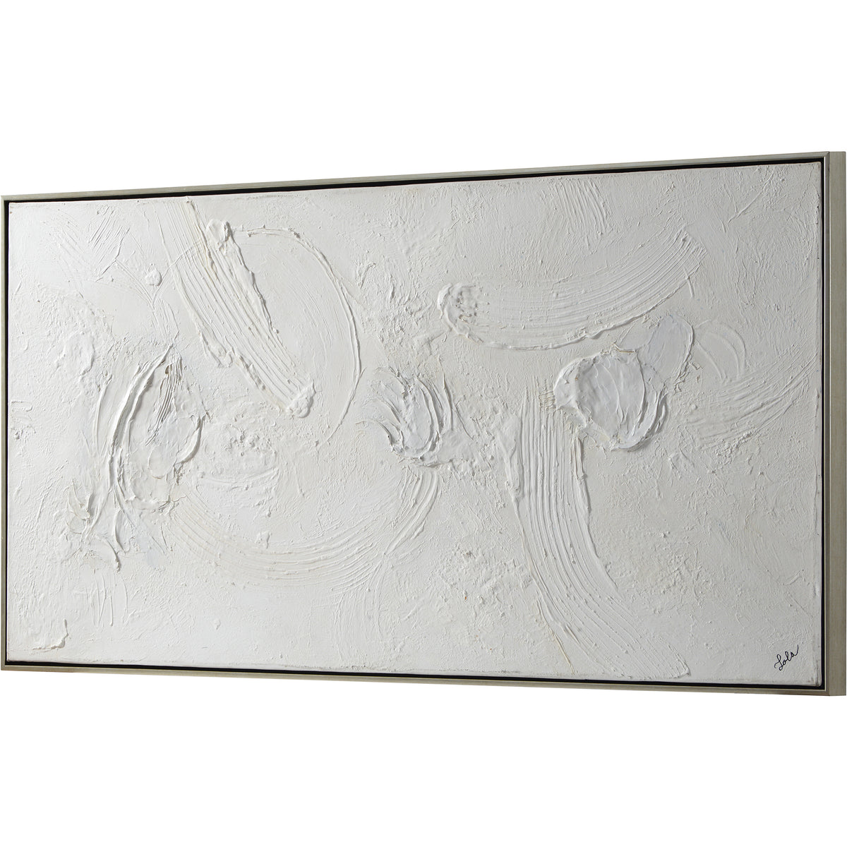 Yanno 30" Wide Canvas Art, Silver-Canvas Prints-DECOROLALA