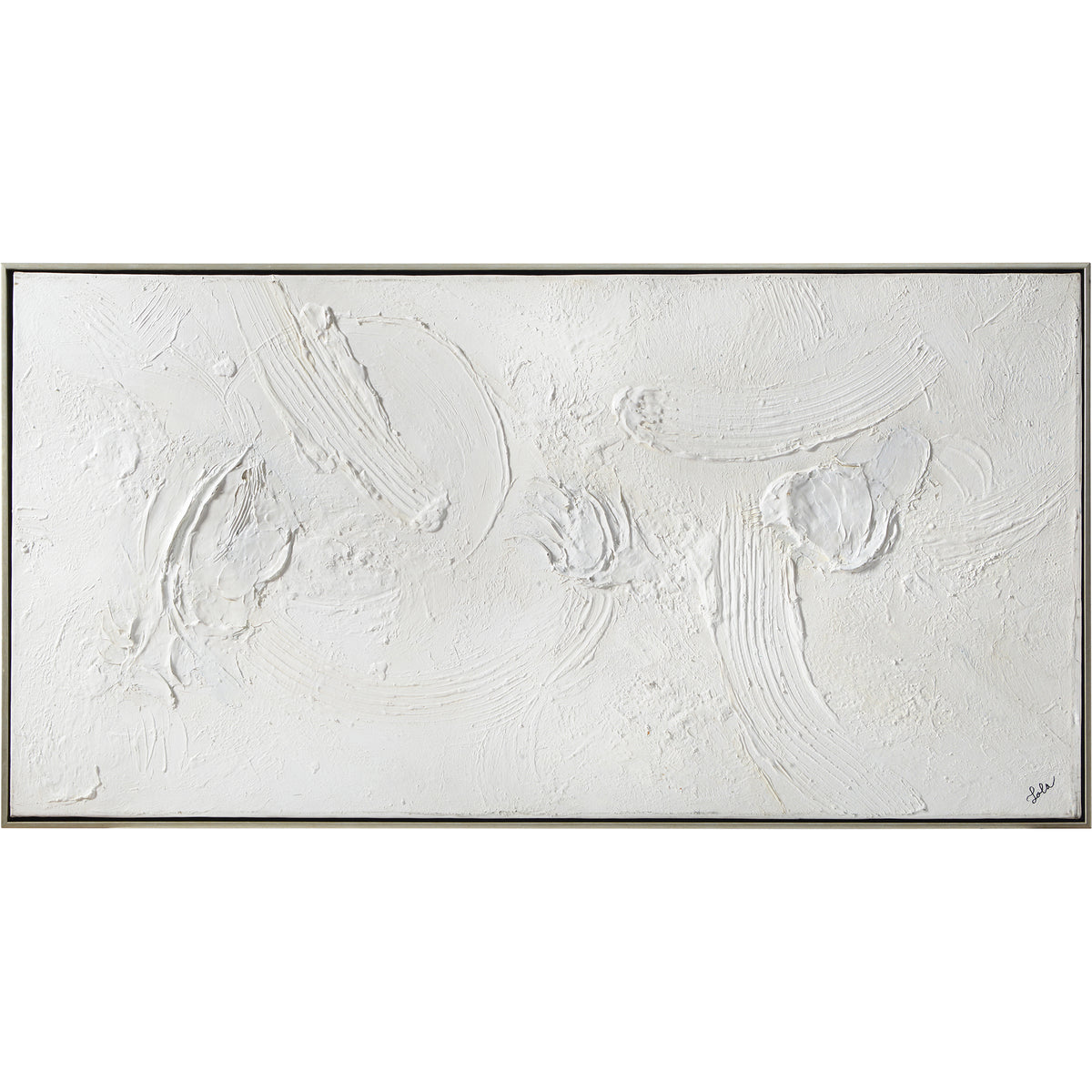 Yanno 30" Wide Canvas Art, Silver-Canvas Prints-DECOROLALA