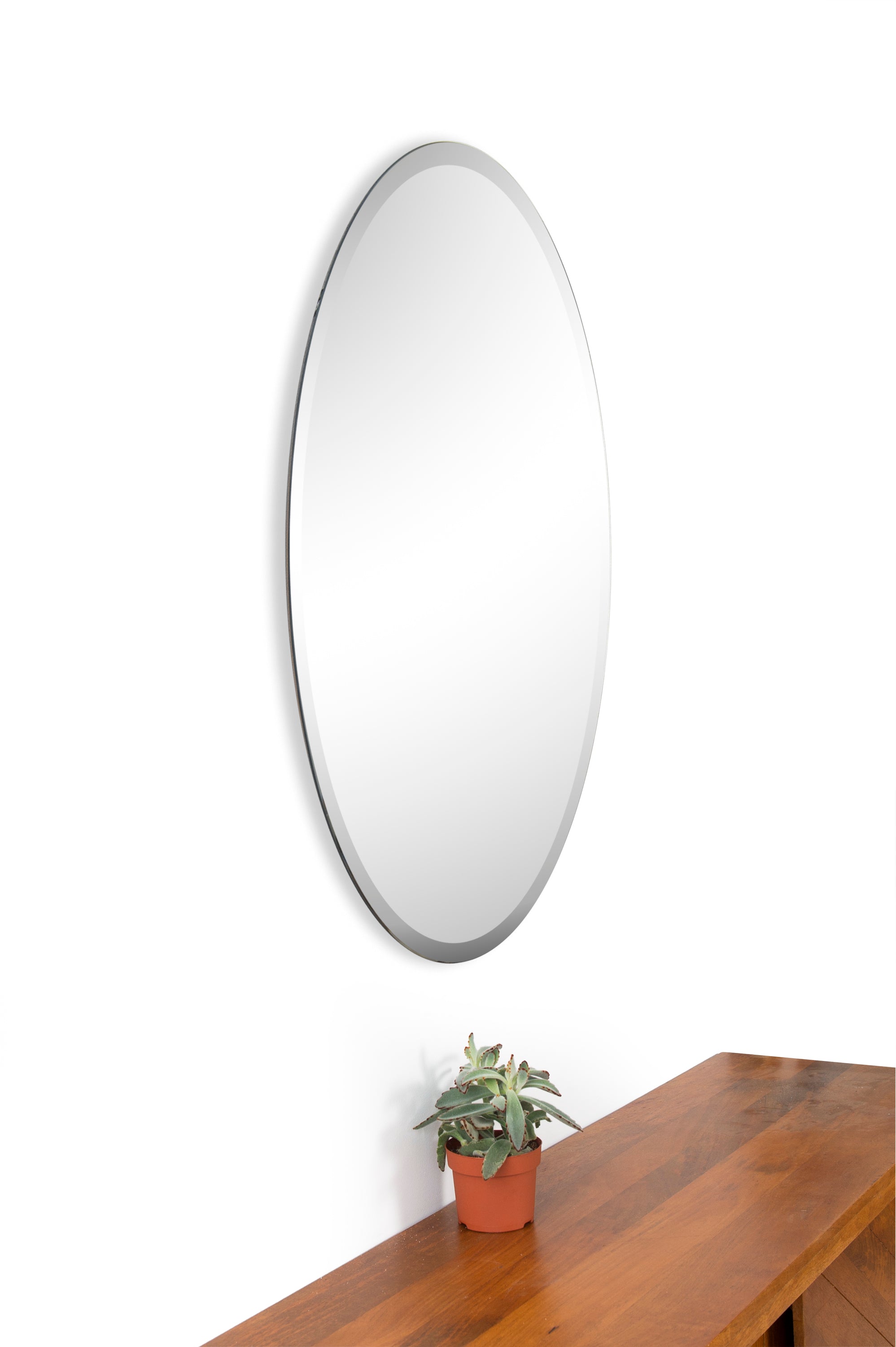 Yen 24" Tall Oval Wall Mirror-Mirror-DECOROLALA