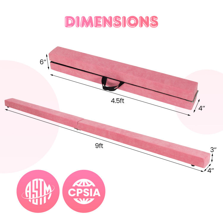 Yoga Set: Gymnastics Mat+Folding Gymnastics Balance Beam-Yoga & Gym Mats-DECOROLALA