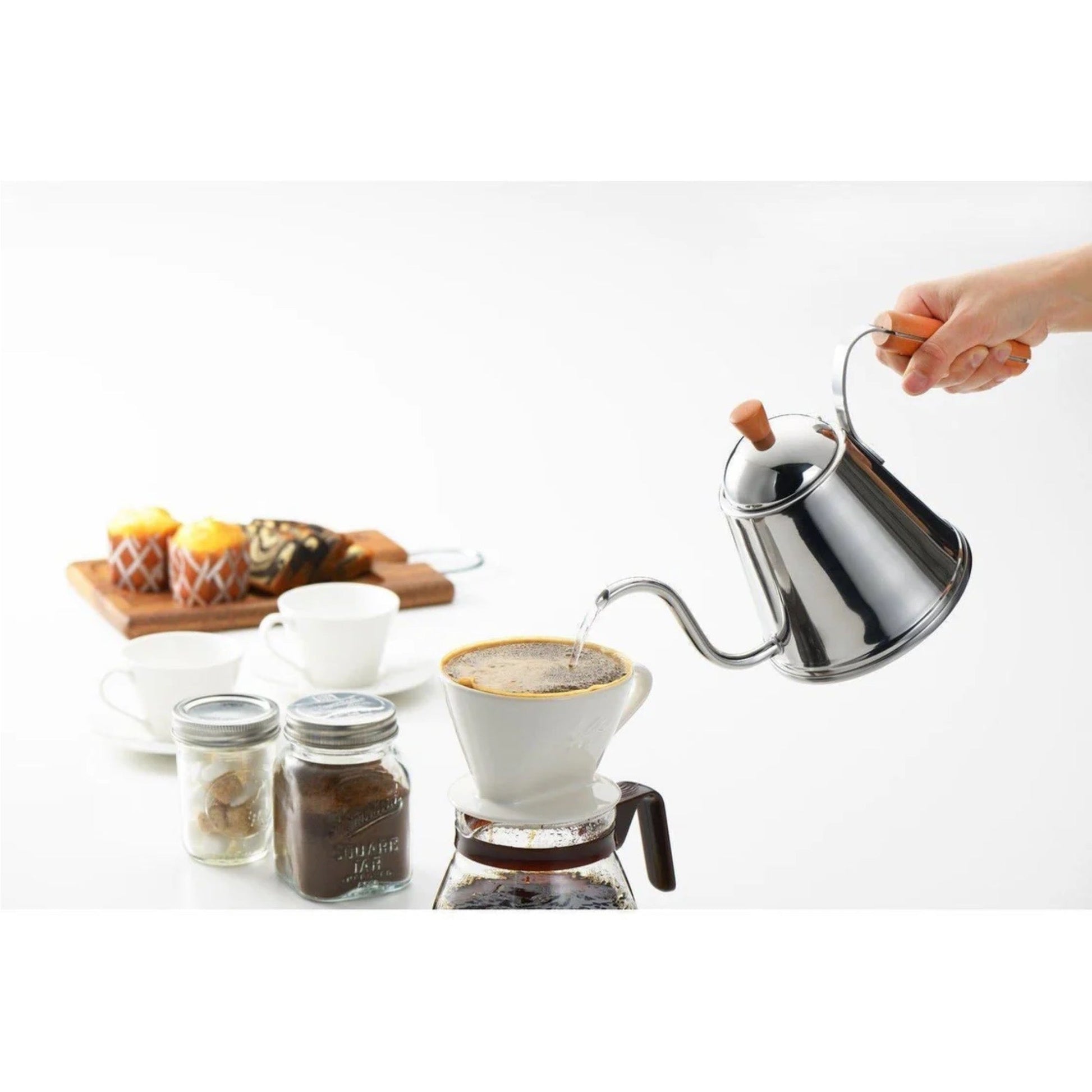Yoshikawa Cafe Time 1L Stainless Steel Gooseneck Drip Kettle-Tea & Coffee-DECOROLALA