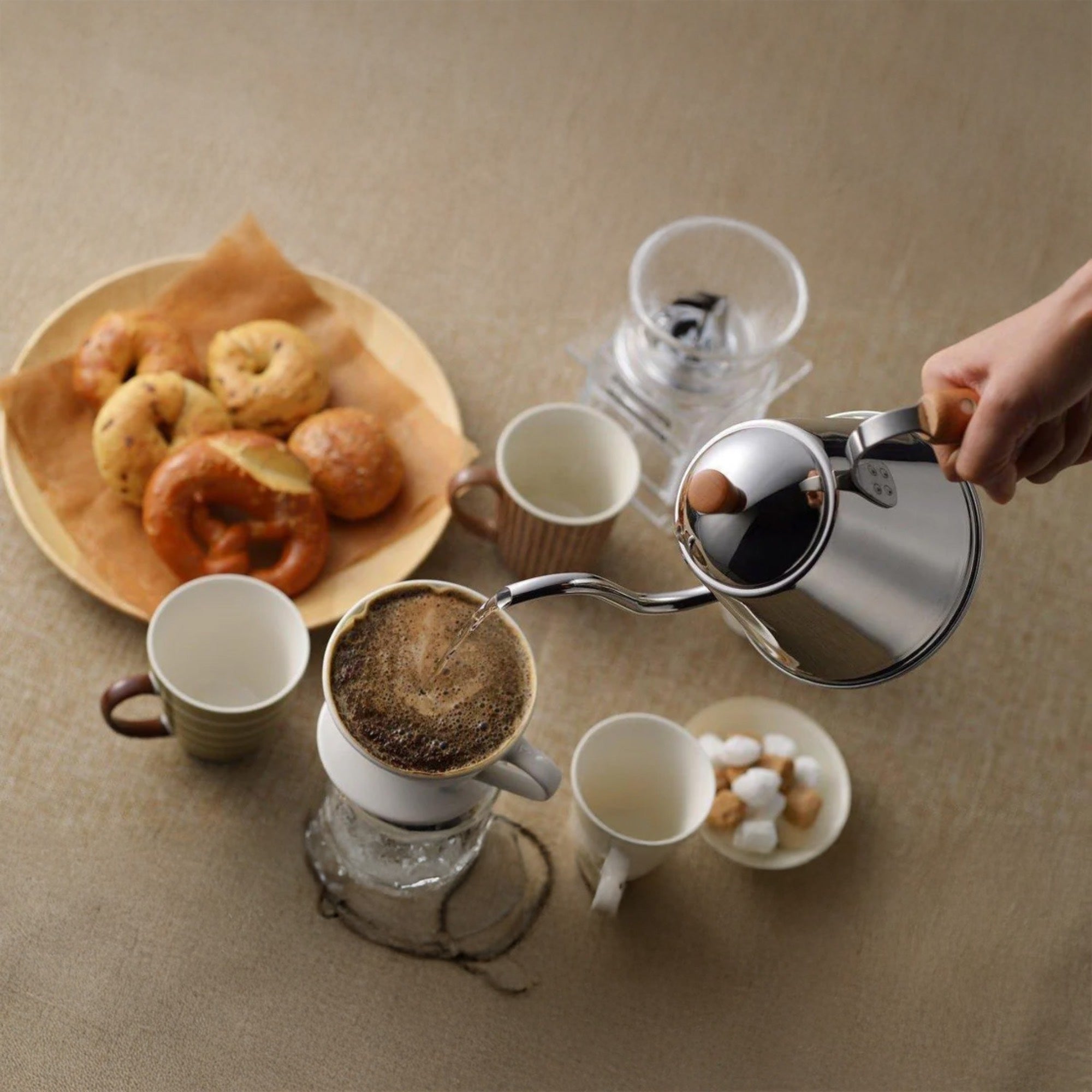 Yoshikawa Cafe Time 1L Stainless Steel Gooseneck Drip Kettle-Tea & Coffee-DECOROLALA