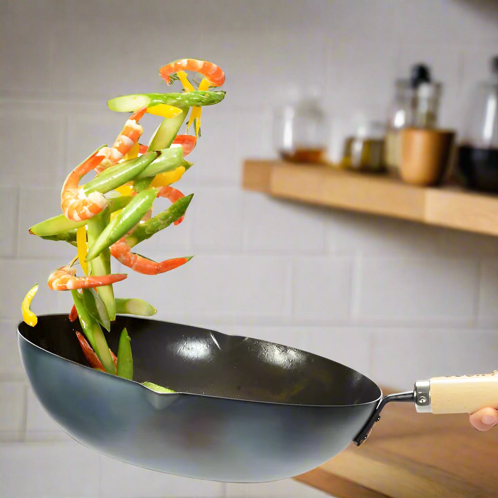 Yoshikawa Carbon Steel Wok 36cm - Made in Japan-Cookware-DECOROLALA