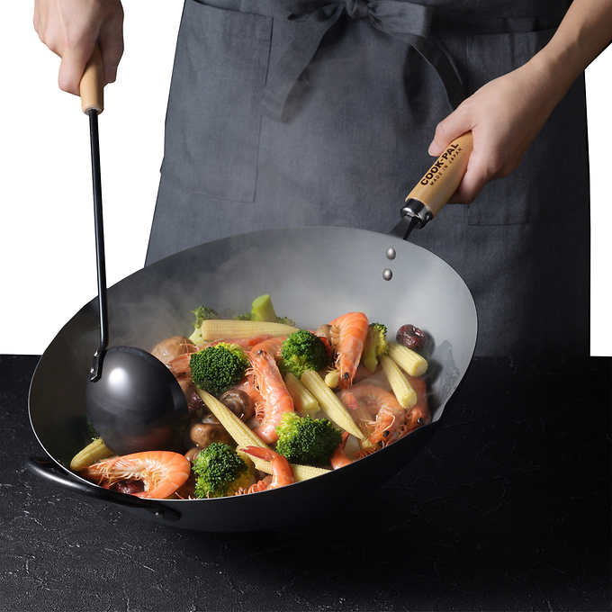 Yoshikawa Carbon Steel Wok 36cm - Made in Japan-Cookware-DECOROLALA