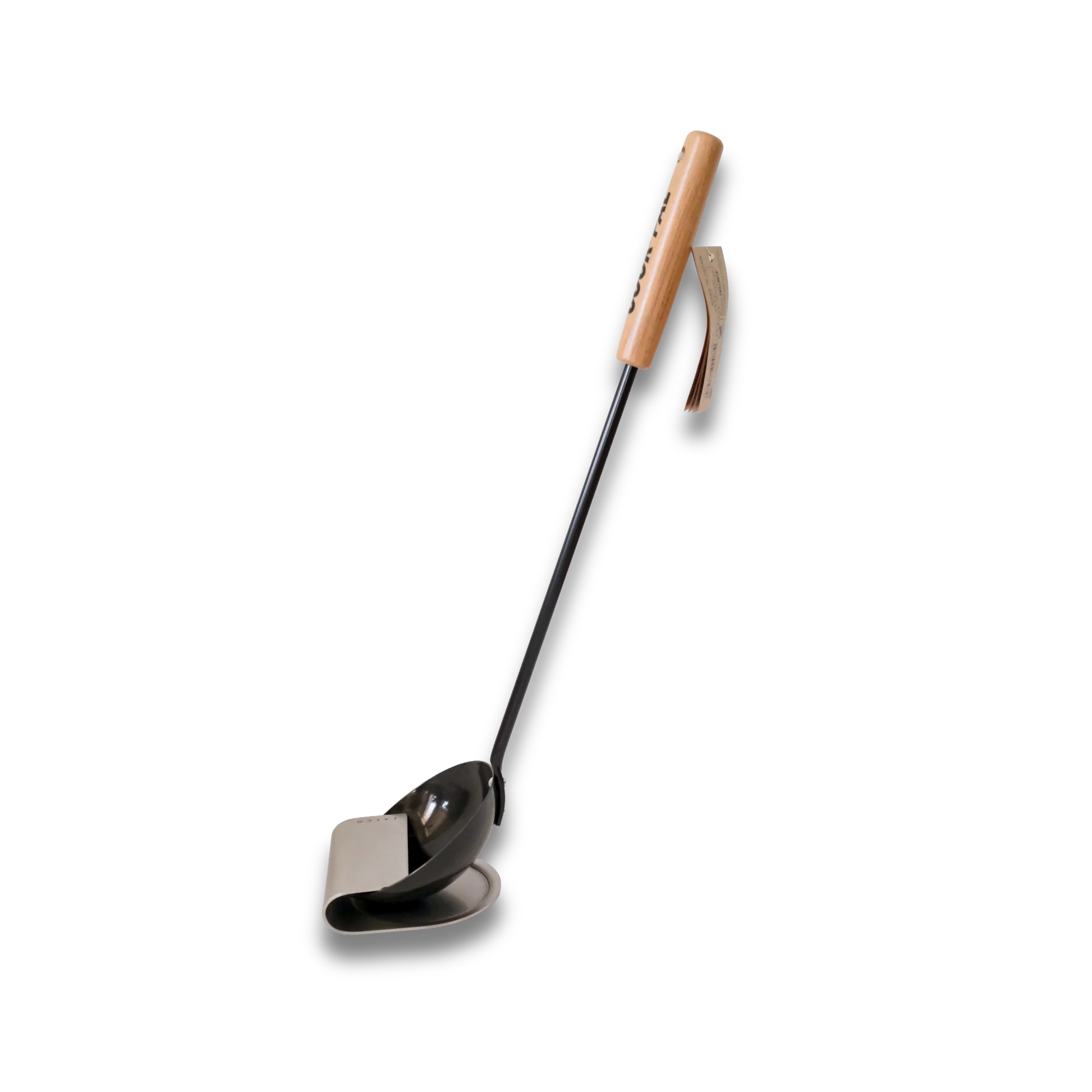 Yoshikawa Carbon Steel Wok Ladle + Eatoco Stand-Kitchen Tools-DECOROLALA