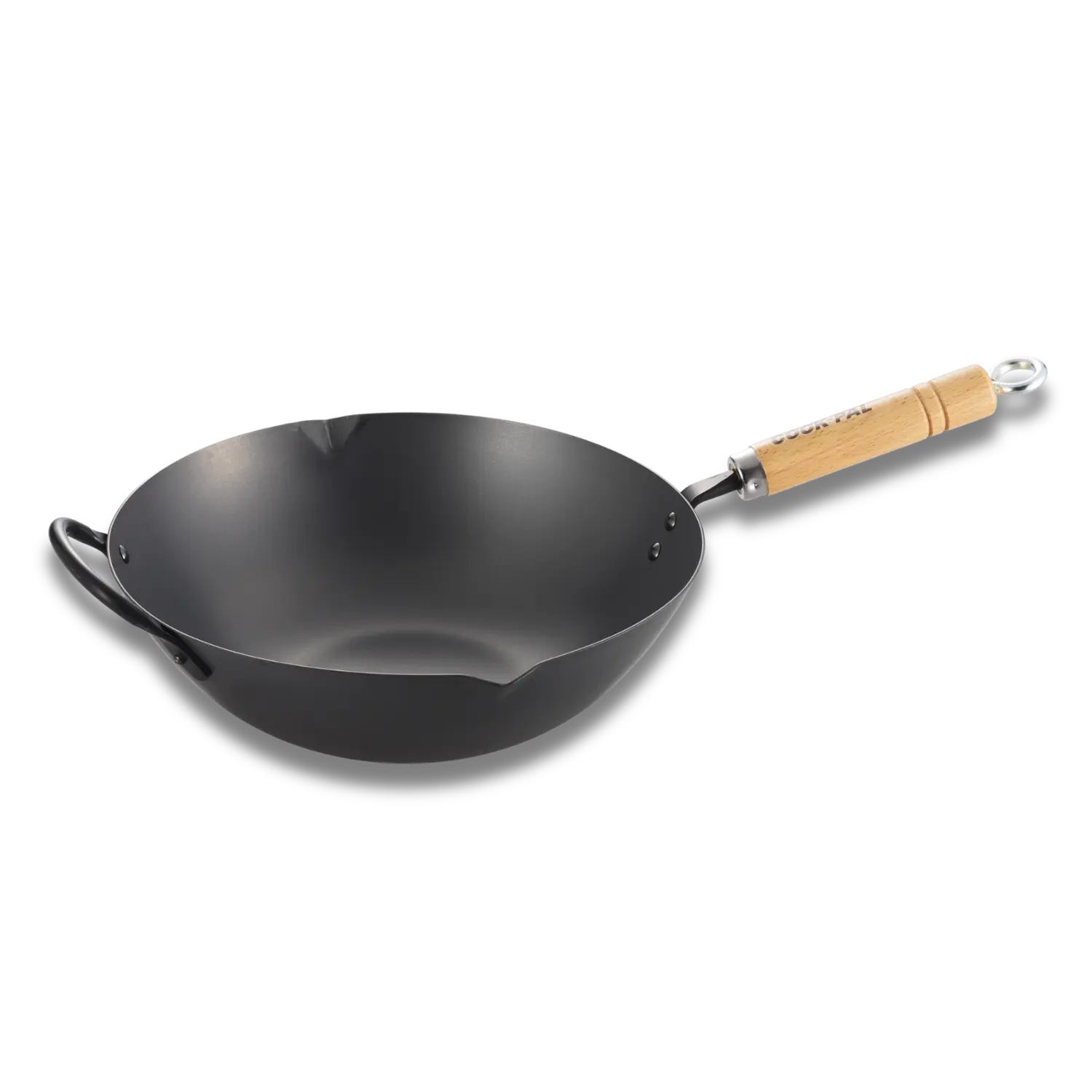 Yoshikawa Cook-Pal Ren 33cm Nitride Carbon Steel Wok – Made in Japan-wok-DECOROLALA