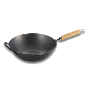 Yoshikawa Cook-Pal Ren 33cm Nitride Carbon Steel Wok – Made in Japan-wok-DECOROLALA