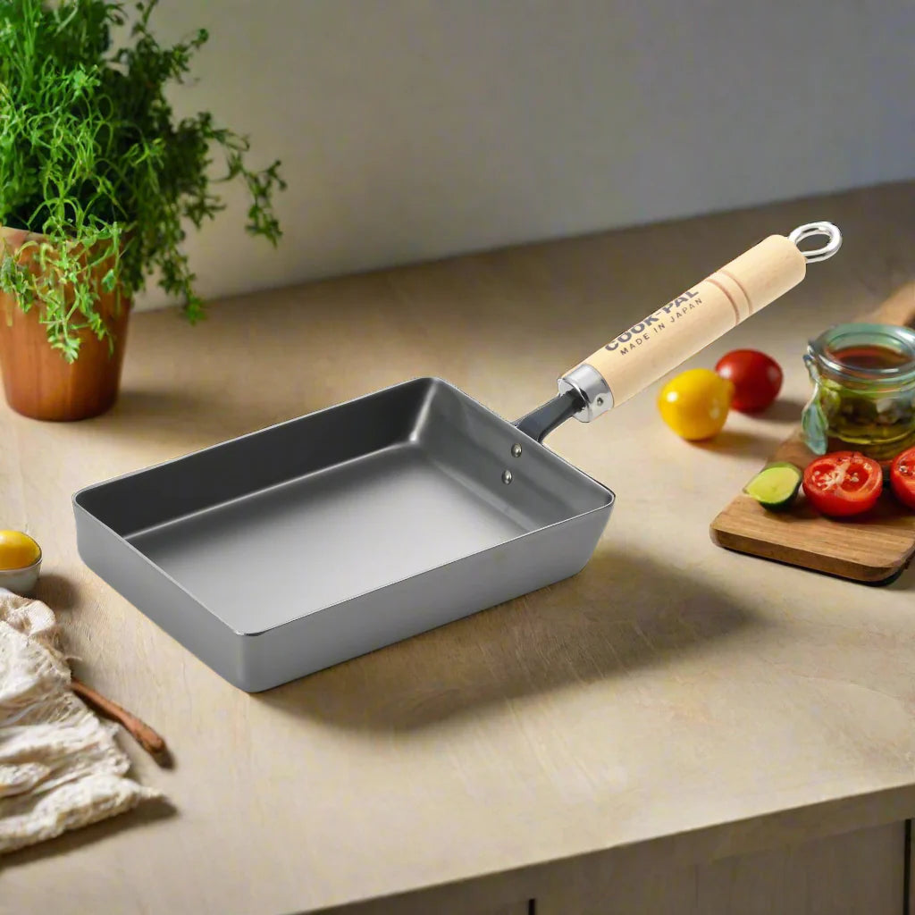 Yoshikawa Cook-Pal Ren Iron Tamagoyaki Pan Set - Medium & Large-Cookware-DECOROLALA