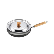 Yoshikawa Cook-Pal Ren Nitrided Carbon Steel Fry Pan 16cm with Yukihira Lid-0