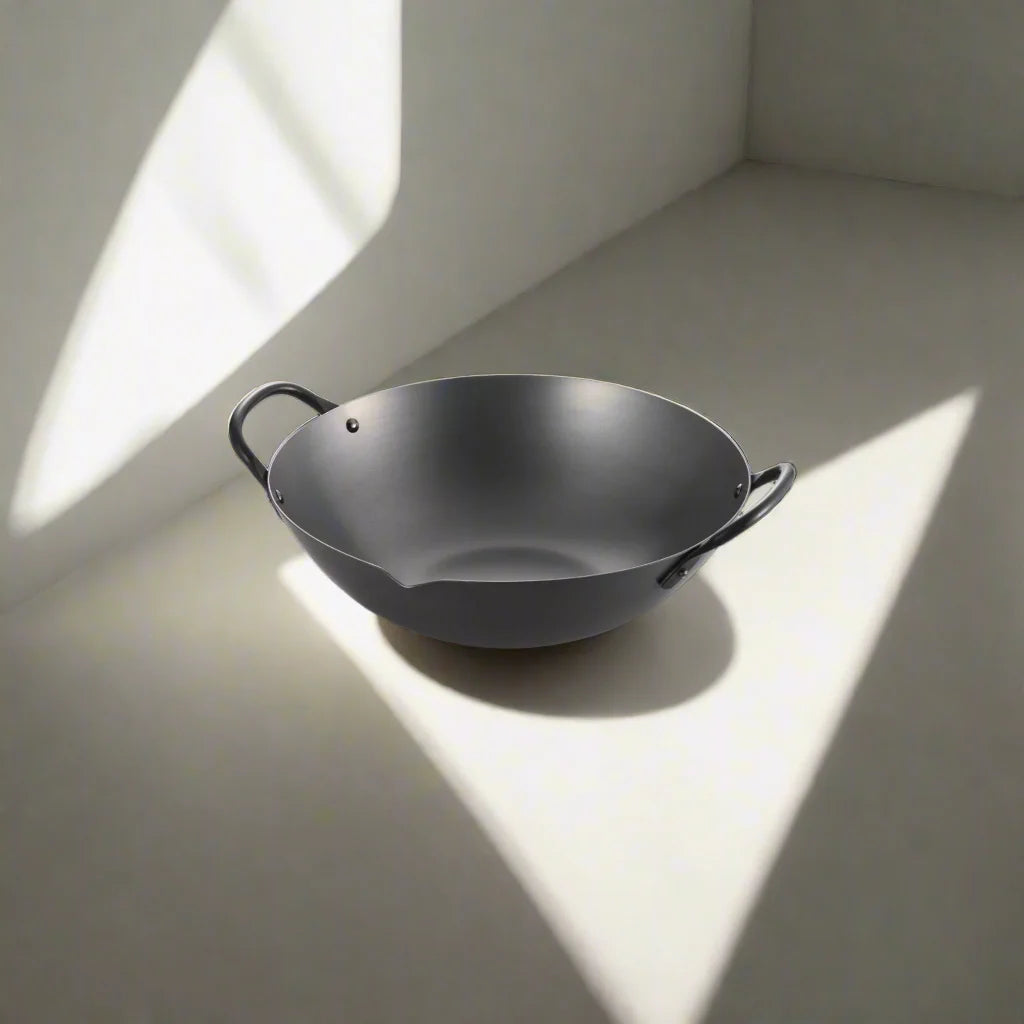 Yoshikawa Cook-Pal Ren Series 36 cm Guangdong Wok  Hand-Forged Nitrided Carbon Steel-Cookware-DECOROLALA