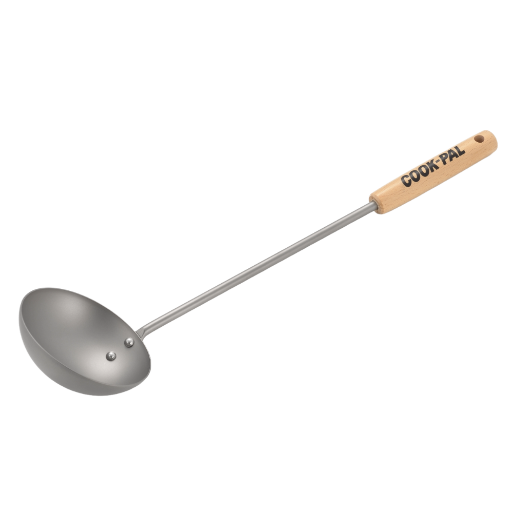 Yoshikawa Cook-Pal Titanium Wok Ladle 16" 130g-ACCESSORIES-DECOROLALA