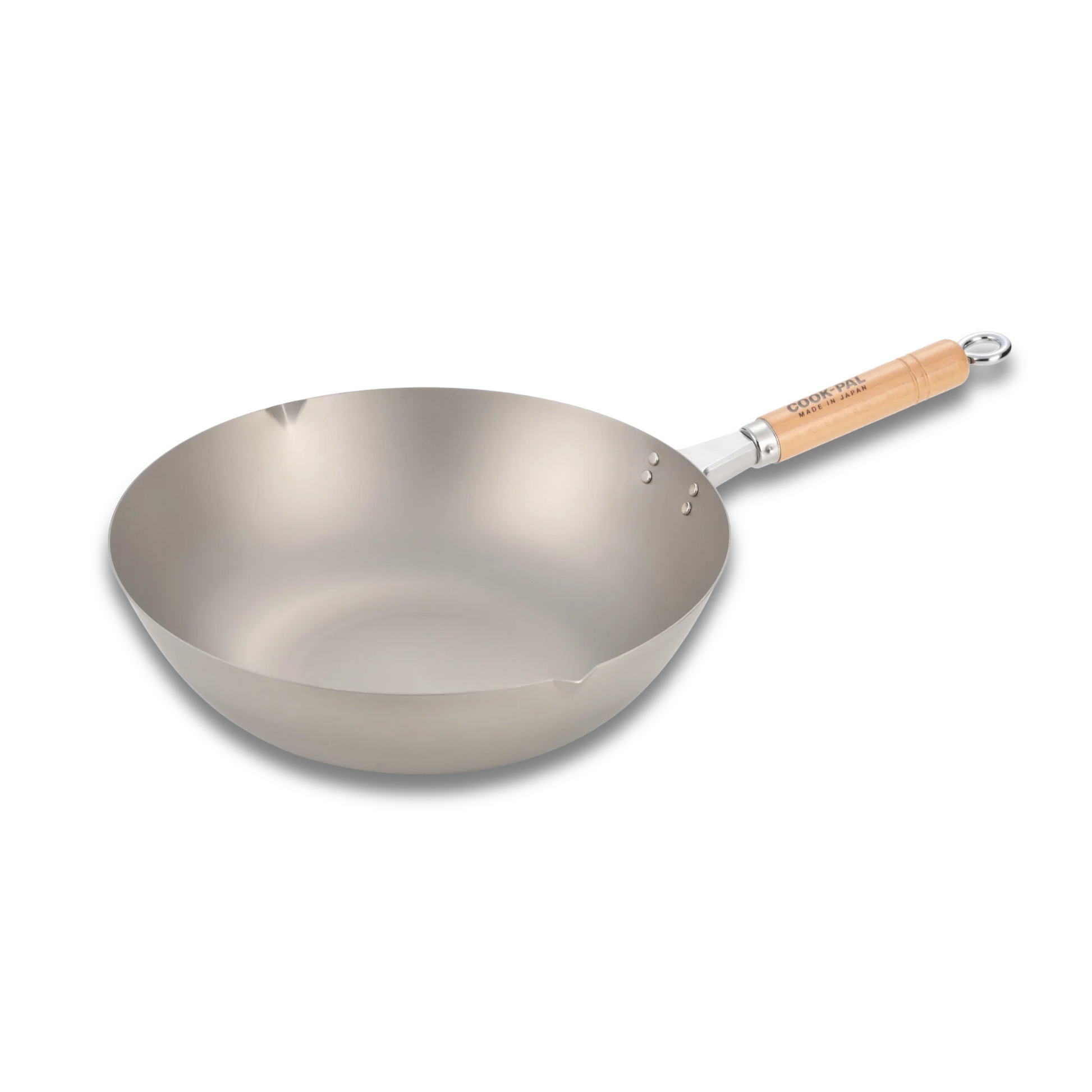 Yoshikawa Cook-Pal Titanium Wok with Stainless Steel Lid - 36cm-wok-DECOROLALA