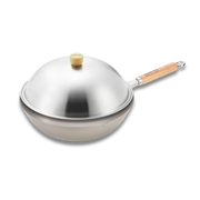Yoshikawa Cook-Pal Titanium Wok with Stainless Steel Lid - 36cm-wok-DECOROLALA