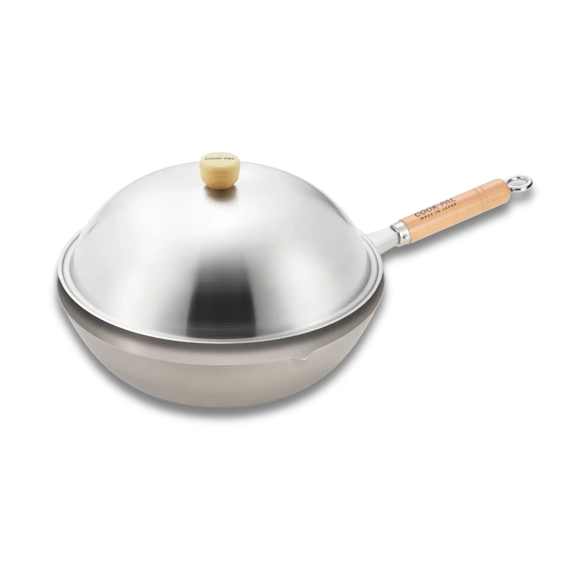 Yoshikawa Cook-Pal Titanium Wok with Stainless Steel Lid - 36cm-wok-DECOROLALA