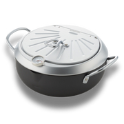 Yoshikawa GOGI Tempura Pot 24cm – Stainless Steel Drip Lid-Cookware-DECOROLALA