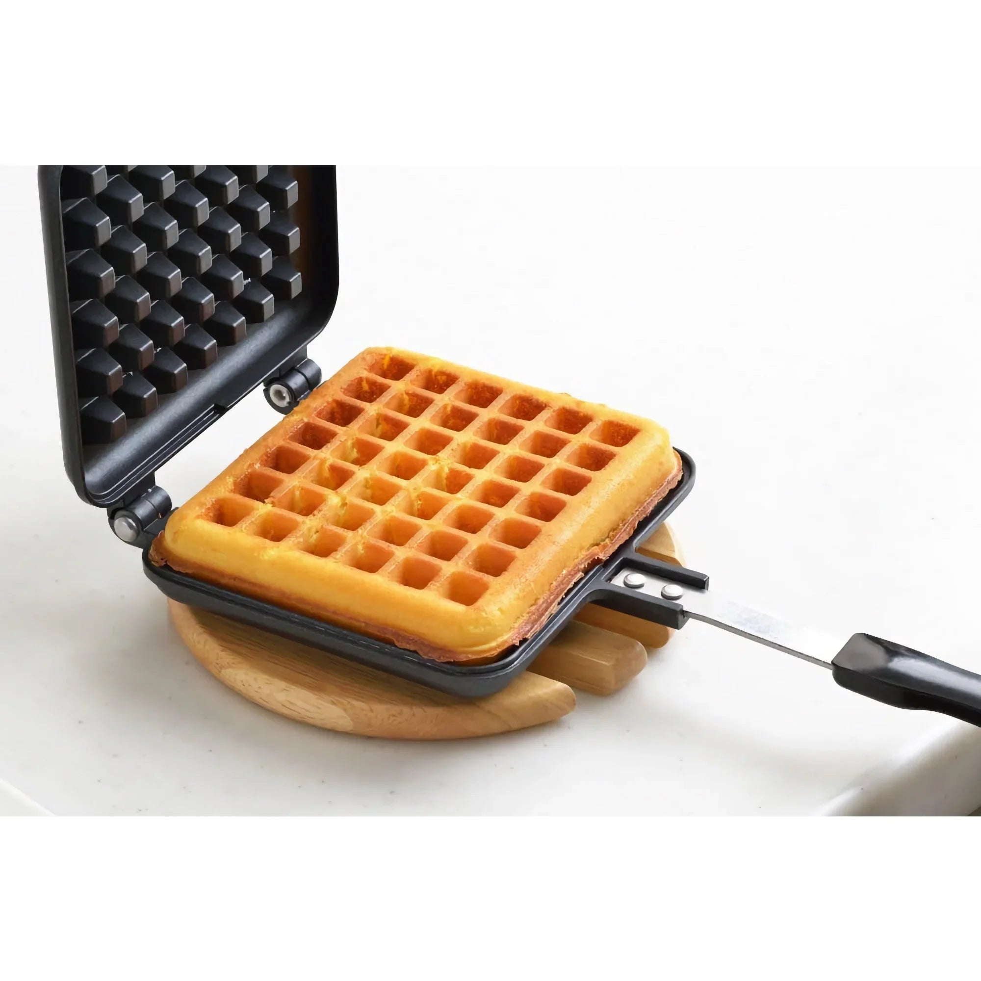 Yoshikawa Japanese Stovetop Waffle Maker – Cast Aluminum, Non-Stick (Gas Stove Only)-Cookware-DECOROLALA