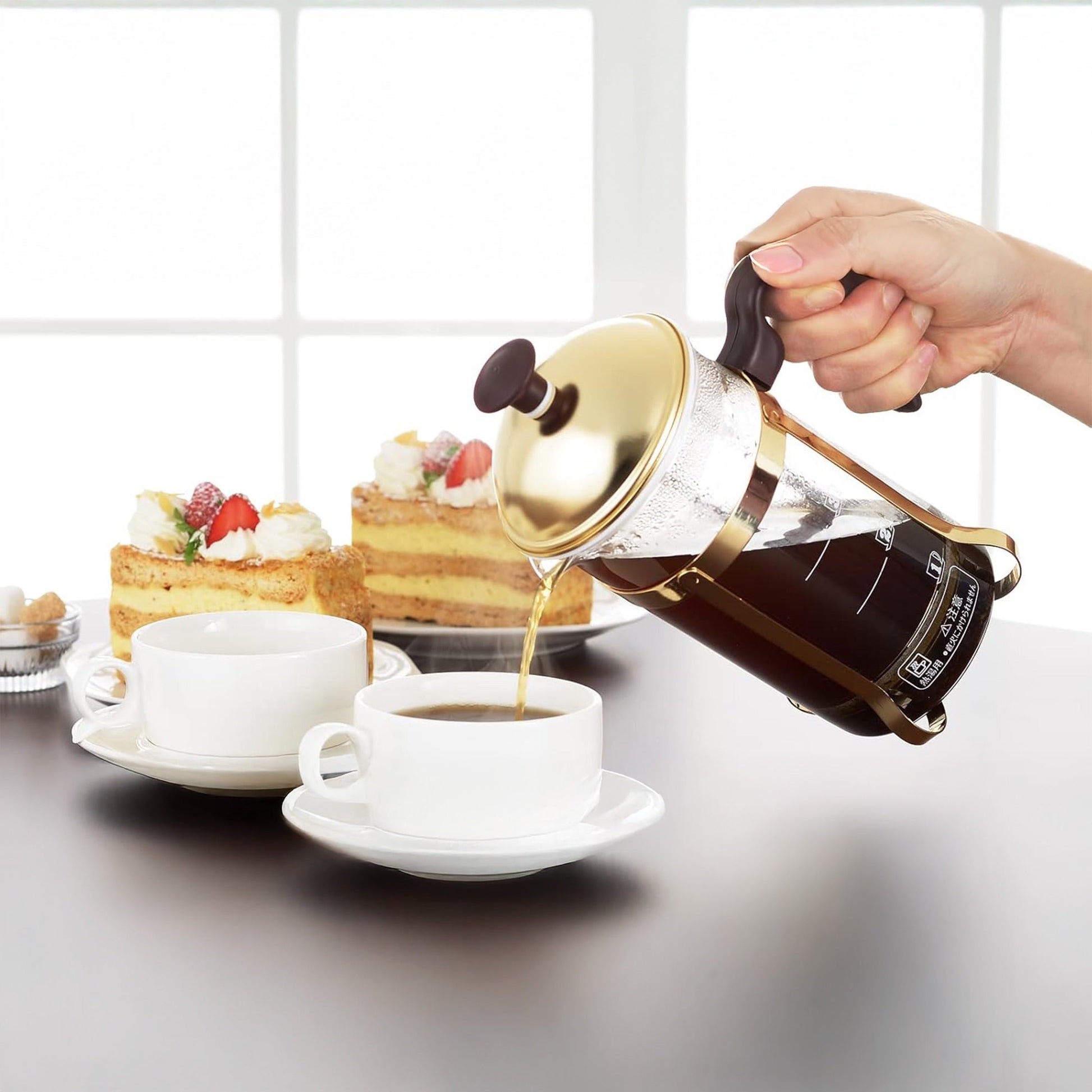 Yoshikawa Stainless Steel Coffee Press Server - 600ml Japan-Tea & Coffee-DECOROLALA