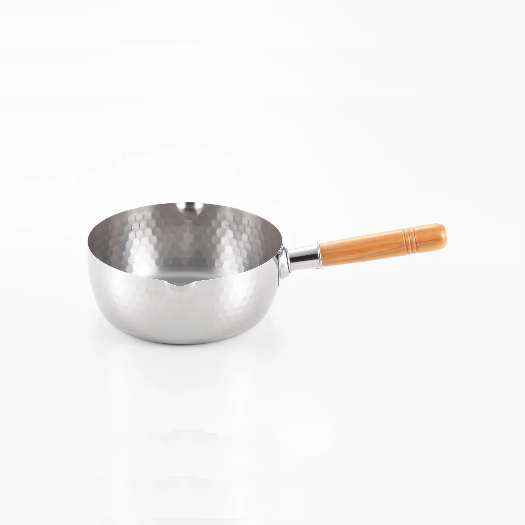 Yoshikawa Yukihira 20cm Stainless Steel Saucepan - 2.1L Hammered Finish-Cookware-DECOROLALA