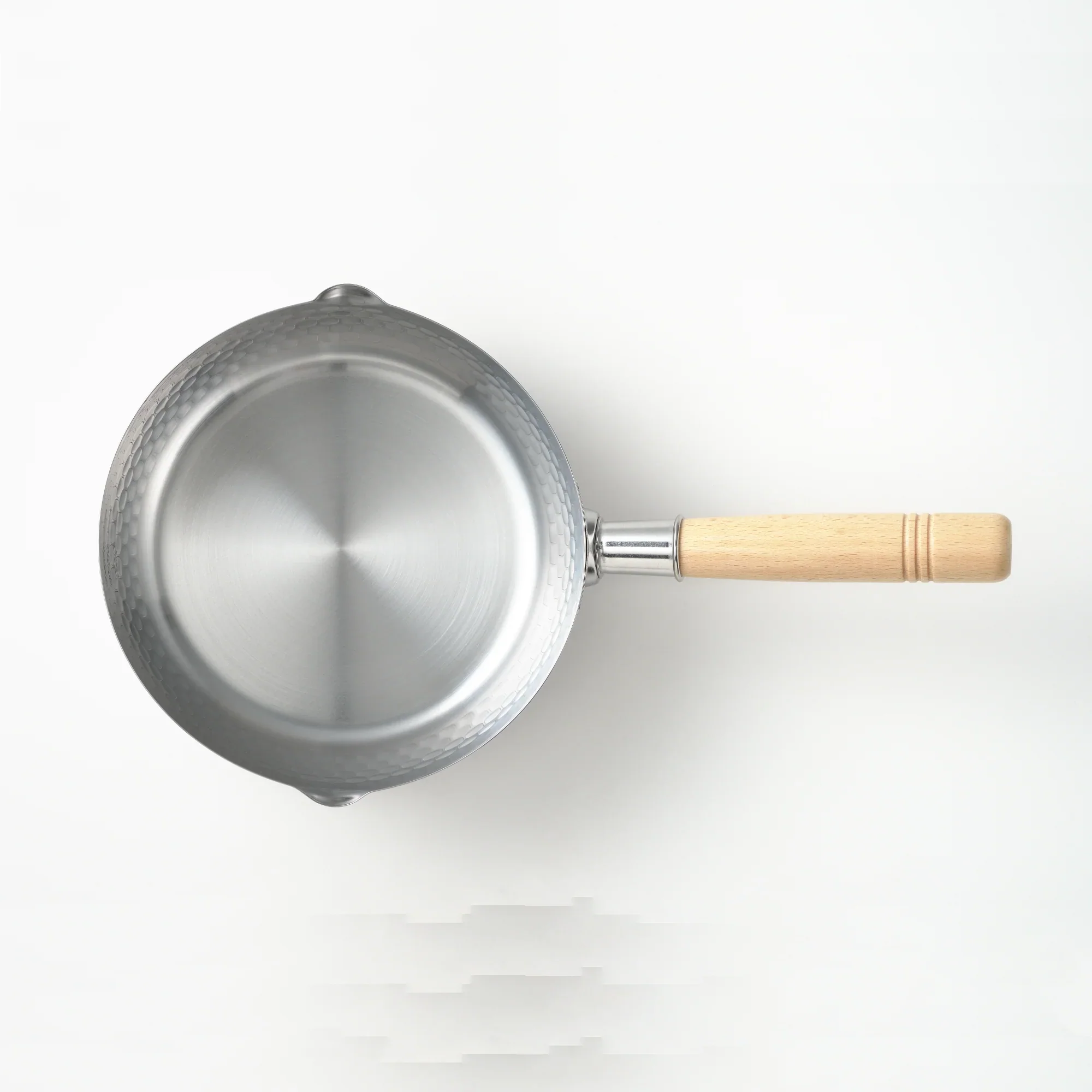 Yoshikawa Yukihira 20cm Stainless Steel Saucepan - 2.1L Hammered Finish-Cookware-DECOROLALA