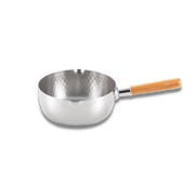 Yoshikawa Yukihira 20cm Stainless Steel Saucepan - 2.1L Hammered Finish-Cookware-DECOROLALA