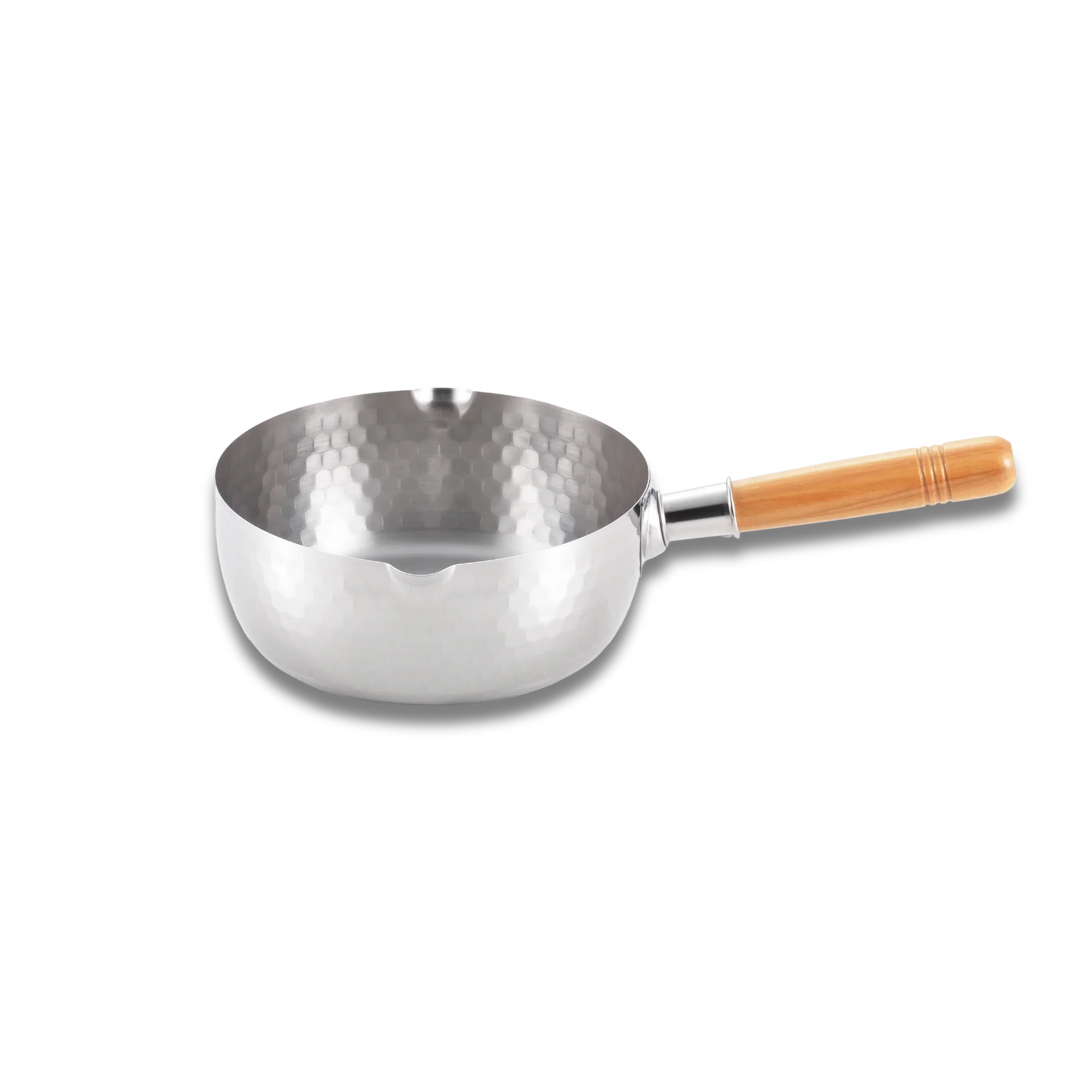 Yoshikawa Yukihira 20cm Stainless Steel Saucepan - 2.1L Hammered Finish-Cookware-DECOROLALA