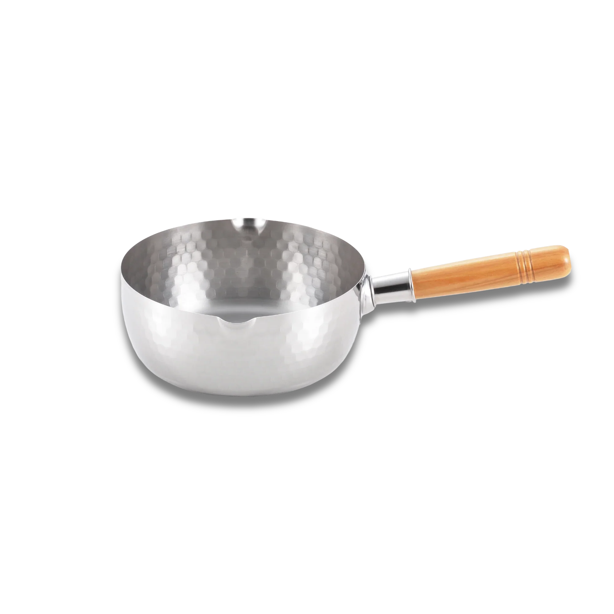 Yoshikawa Yukihira 20cm Stainless Steel Saucepan - 2.1L Hammered Finish-Cookware-DECOROLALA