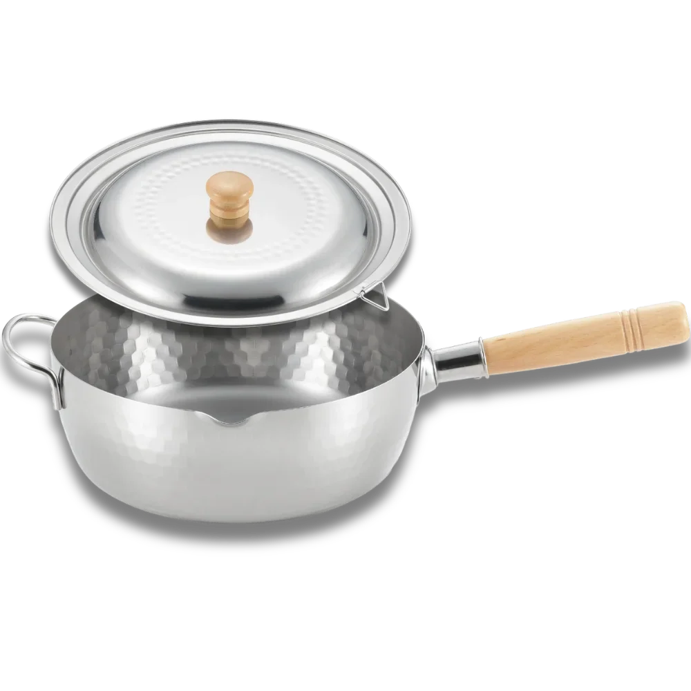 Yoshikawa Yukihira 24cm Stainless Steel Pot with Lid-Cookware-DECOROLALA