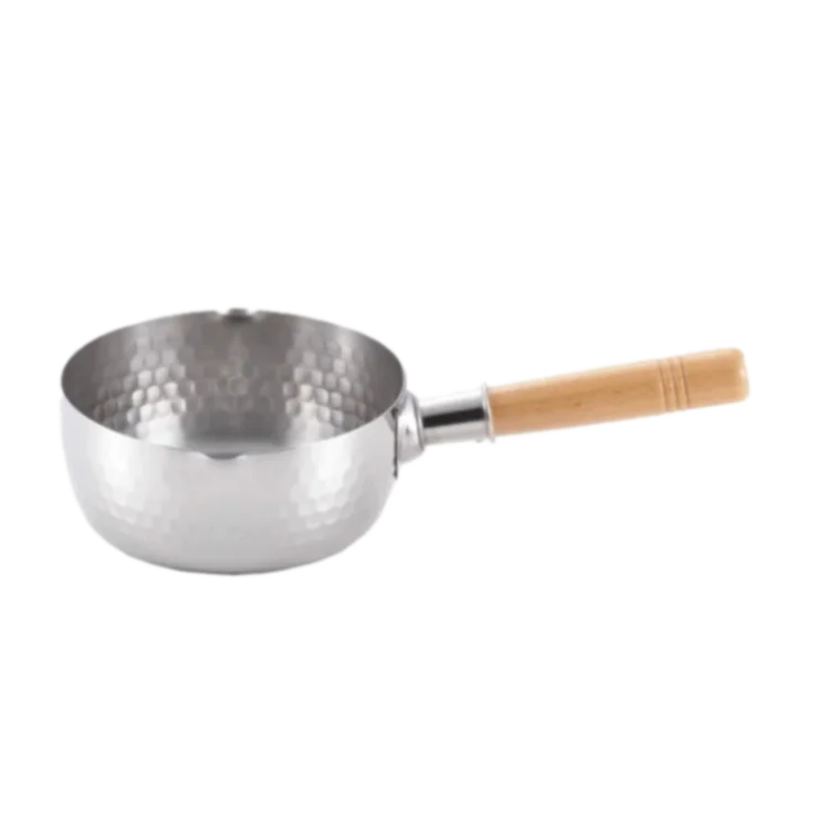 Yoshikawa Yukihira Stainless Steel Saucepan - 16cm Hammered Pot-Cookware-DECOROLALA