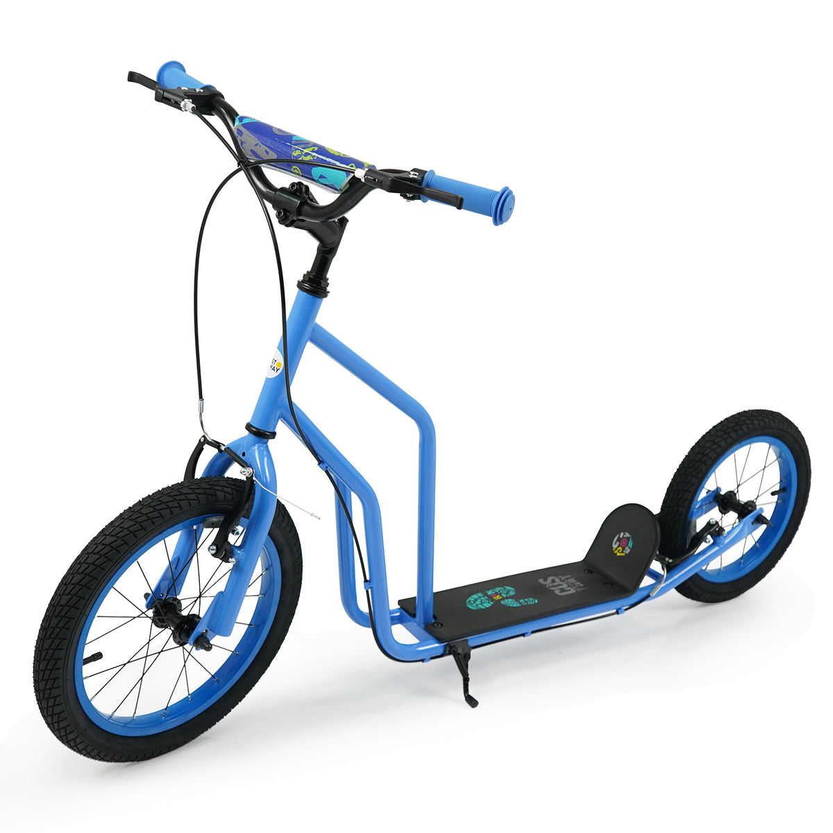 Youth Scooter - Adjustable Handlebar, 16/14" Inflatable Wheels-Scooters-DECOROLALA