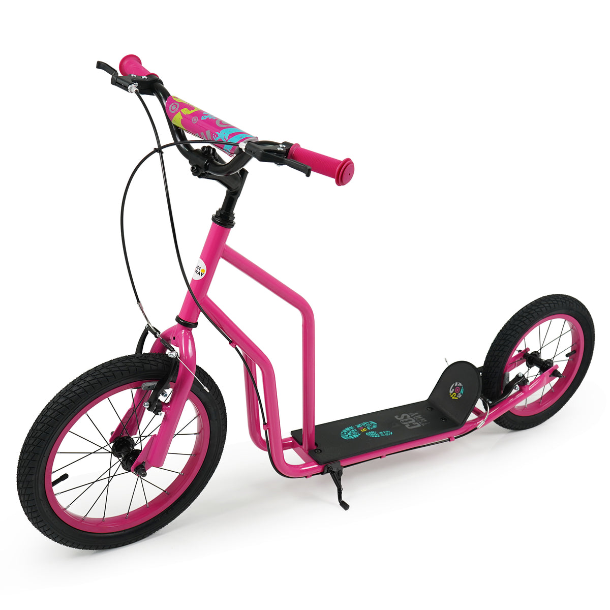 Youth Scooter - Adjustable Handlebar, 16/14" Inflatable Wheels-Scooters-DECOROLALA