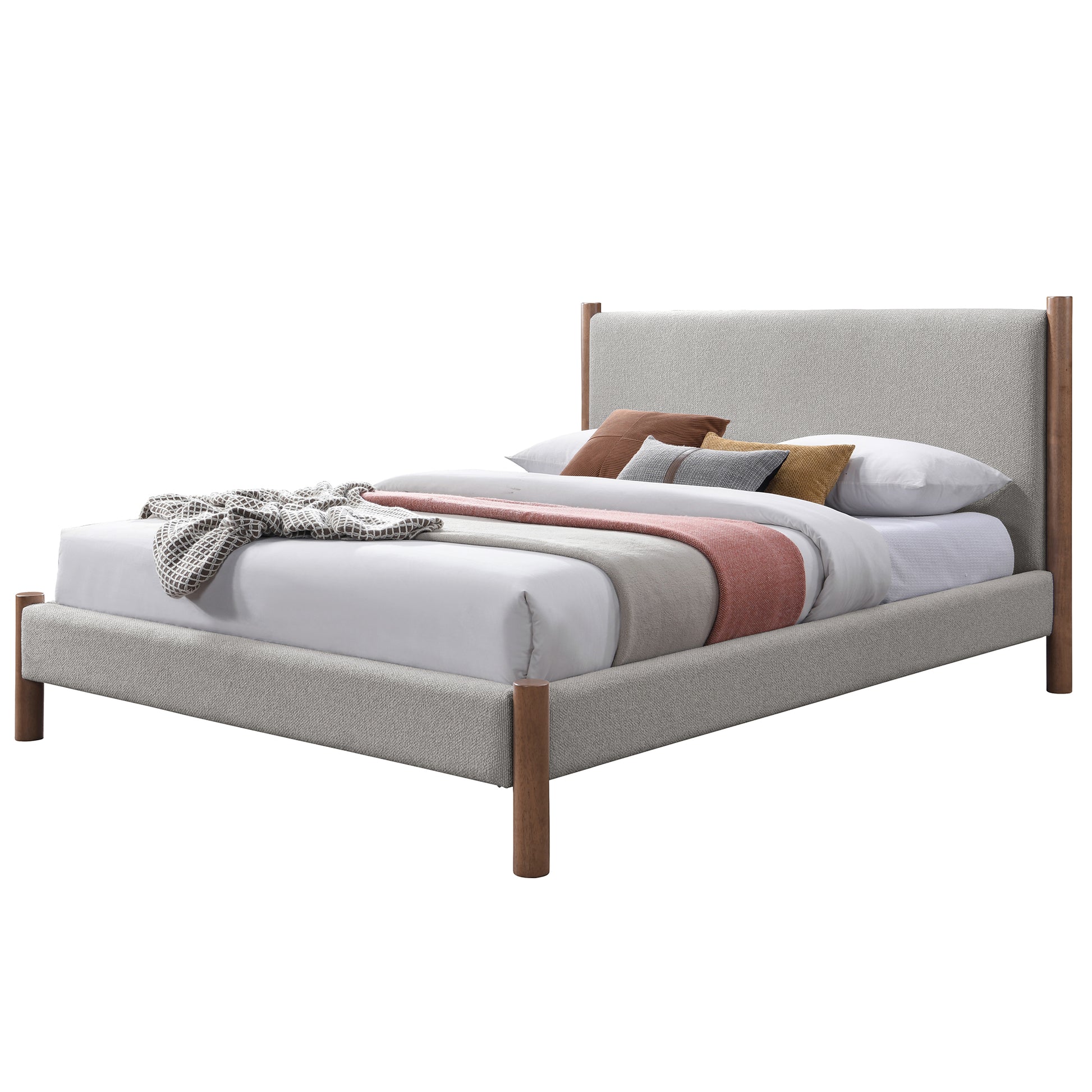 ZORAN-60" PLATFORM BED-MUSHROOM-DECOROLALA