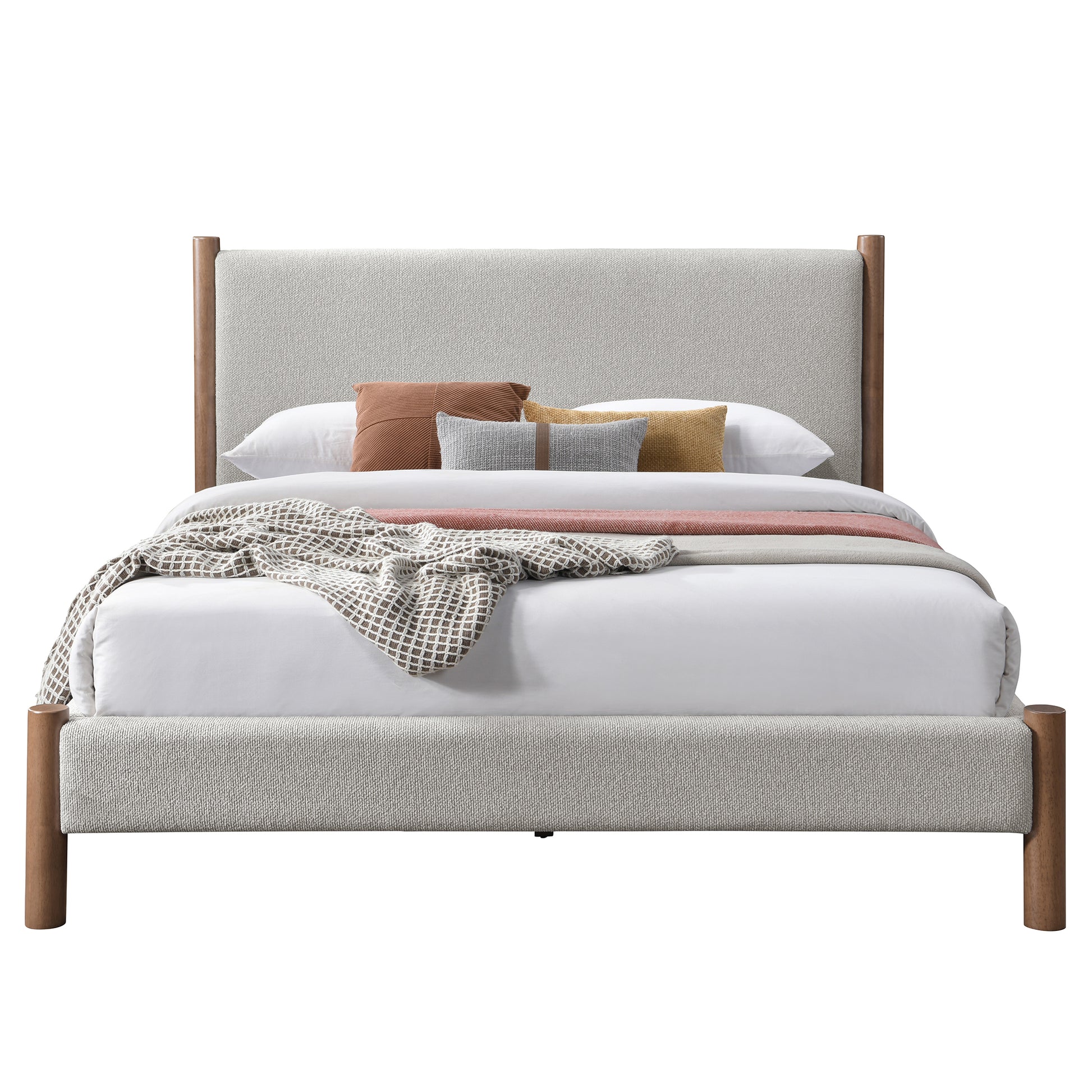 ZORAN-60" PLATFORM BED-MUSHROOM-DECOROLALA