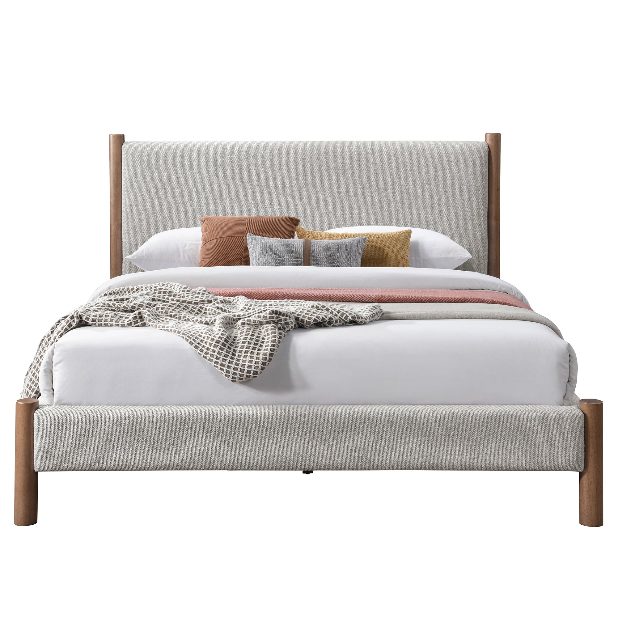 ZORAN-60" PLATFORM BED-MUSHROOM-DECOROLALA