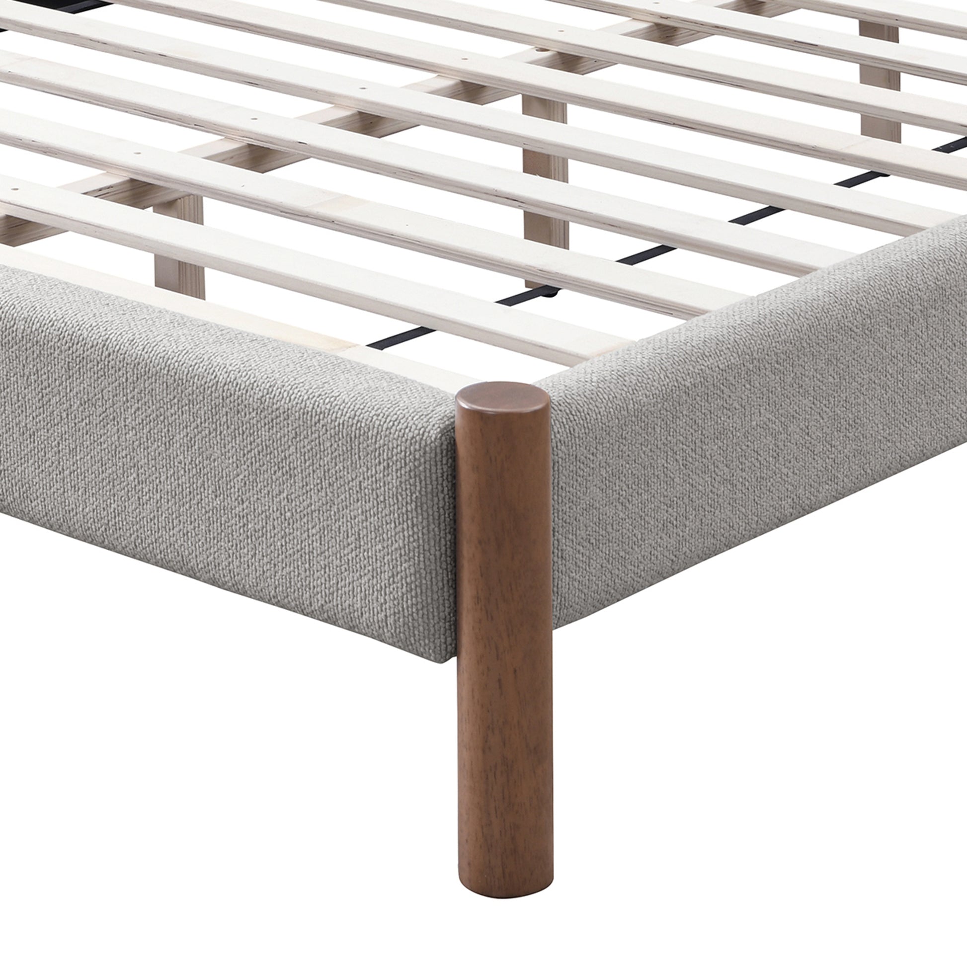ZORAN-60" PLATFORM BED-MUSHROOM-DECOROLALA