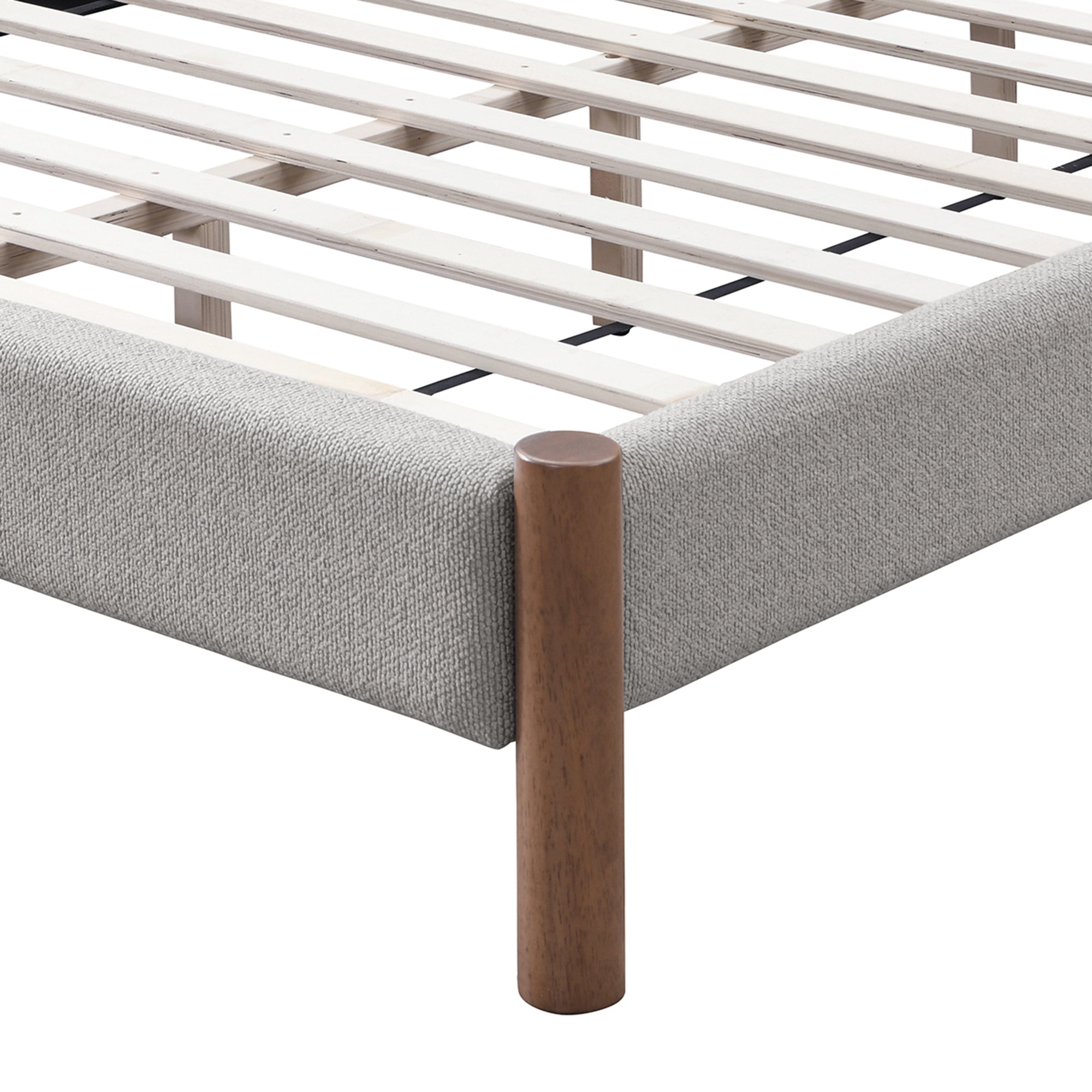 ZORAN-60" PLATFORM BED-MUSHROOM-DECOROLALA