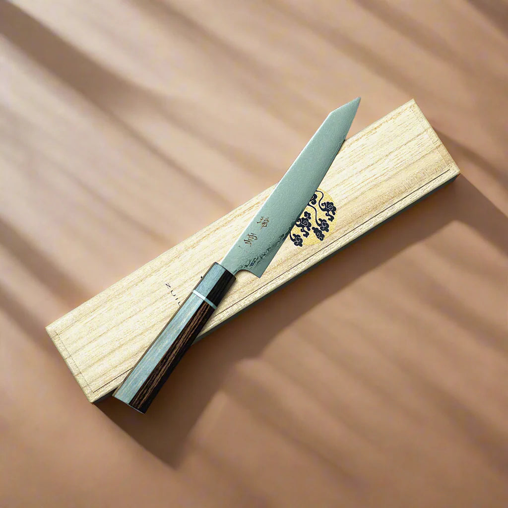 ZUIUN Japan | Handmade Petty Knife Damascus Steel 150mm-Santoku Knife-DECOROLALA