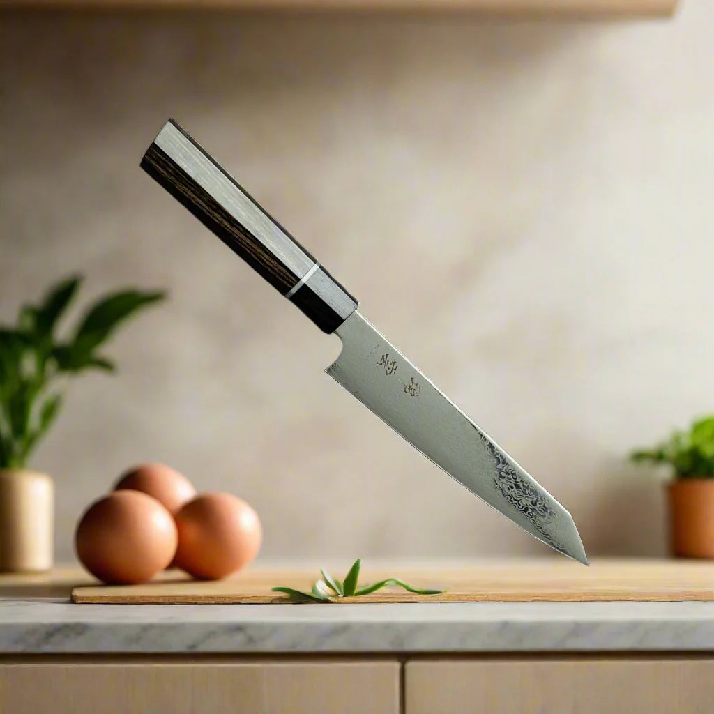 ZUIUN Japan | Handmade Petty Knife Damascus Steel 150mm-Santoku Knife-DECOROLALA