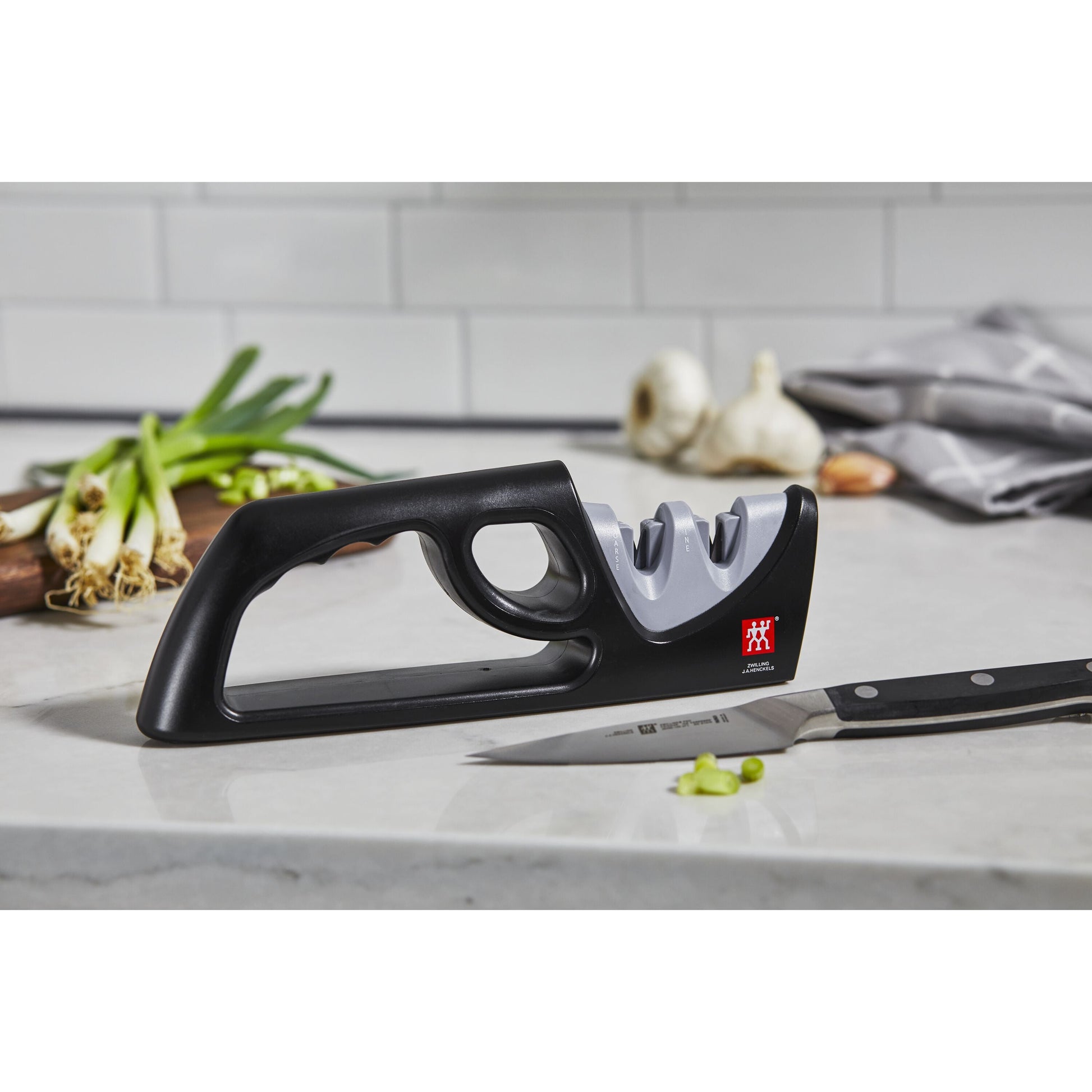 ZWILLING 2-Stage Knife Sharpener - Black-Knife Sharpener-DECOROLALA