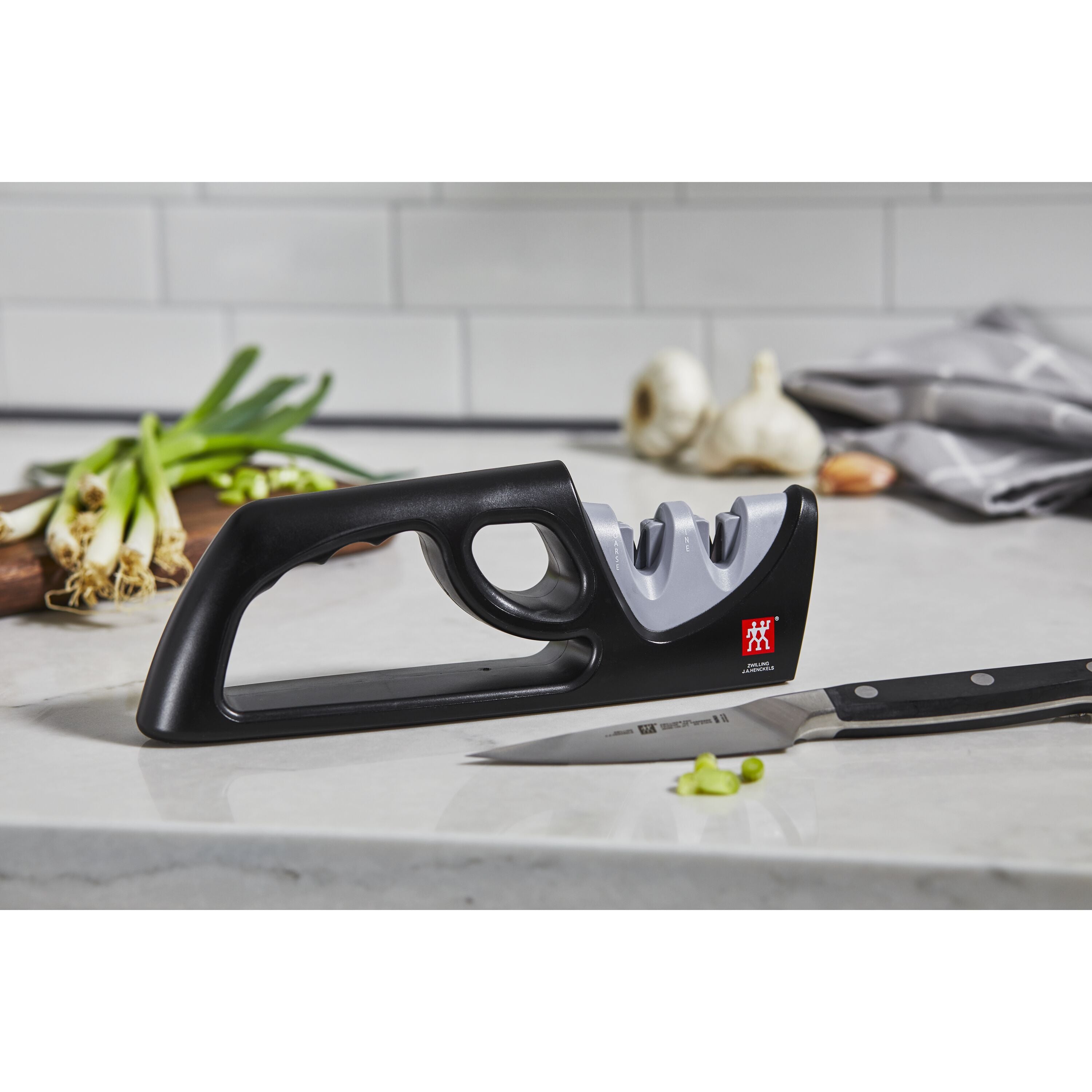 ZWILLING 2-Stage Knife Sharpener - Black-Knife Sharpener-DECOROLALA