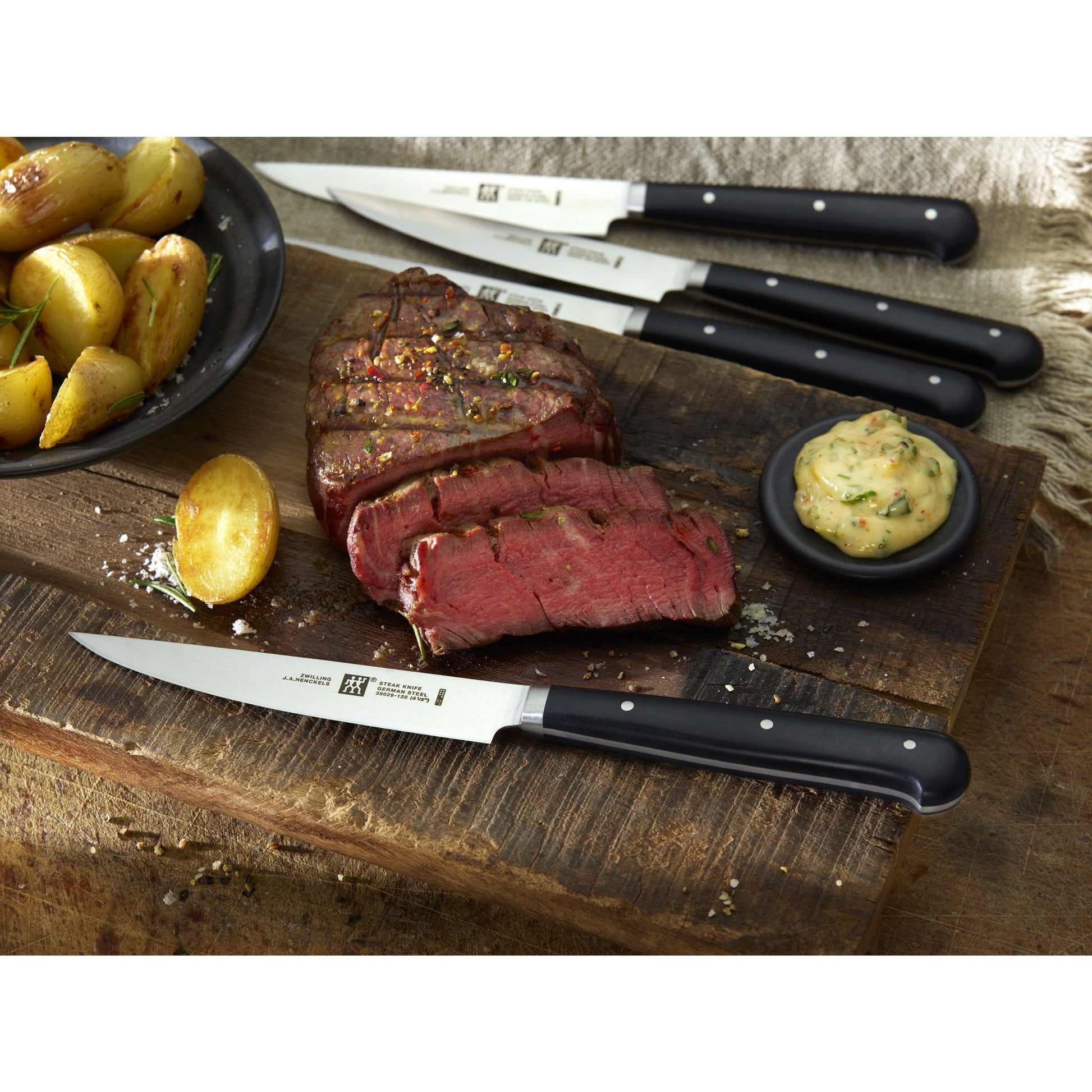 ZWILLING 4-Piece Steak Knife Set Stainless Steel-Kitchen Tool-DECOROLALA