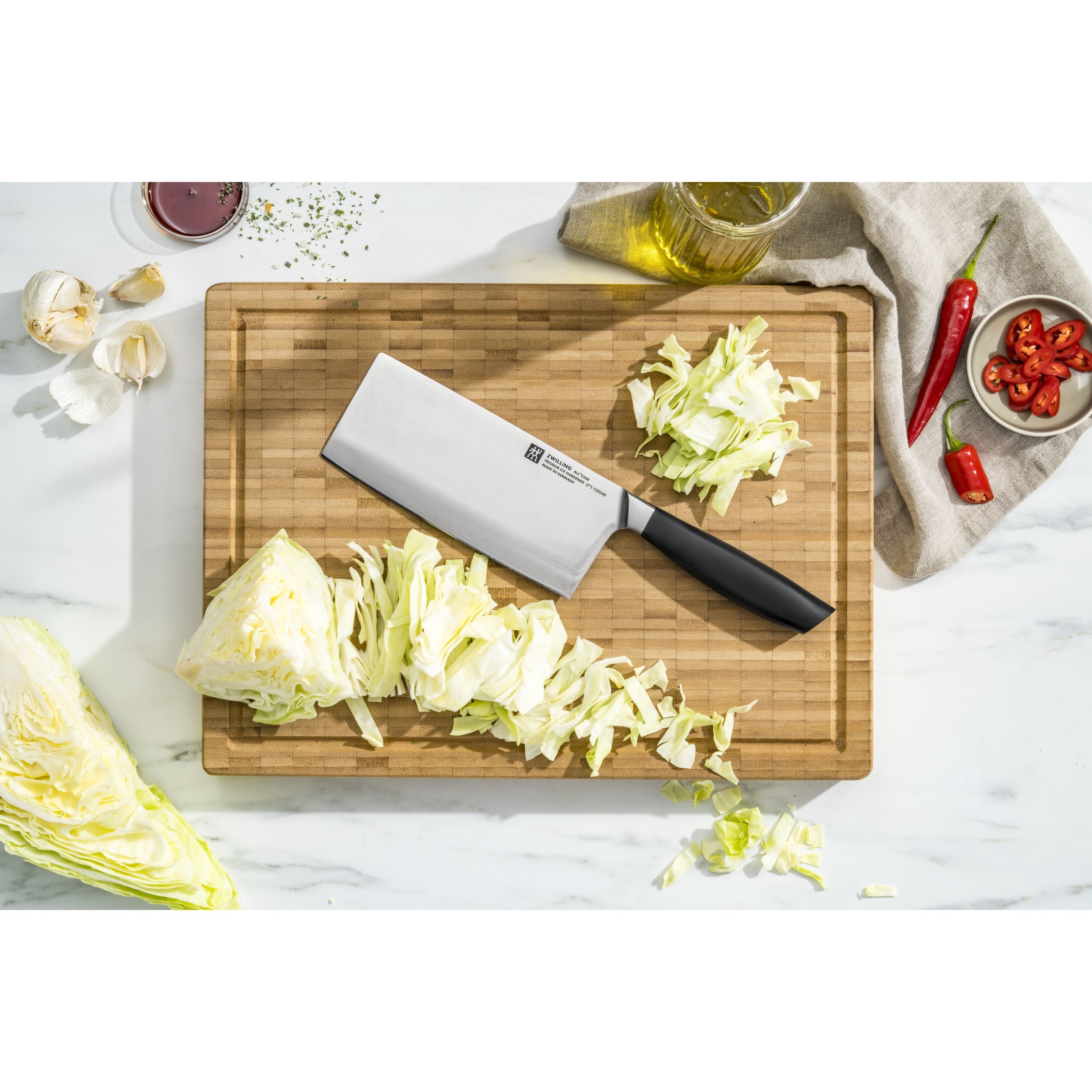 ZWILLING All Star 7" Chinese Chef's Knife Silver-Chef Knife-DECOROLALA