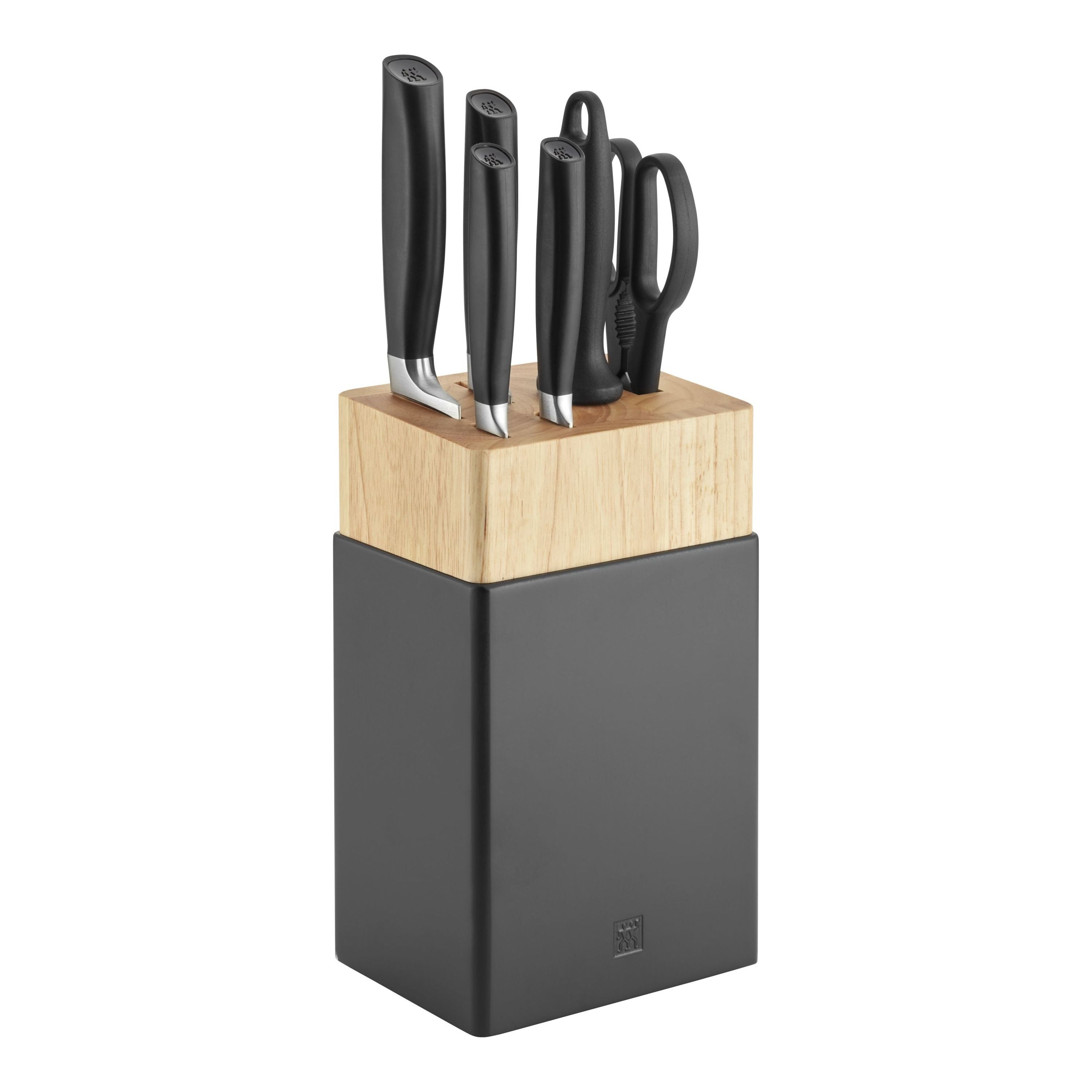 ZWILLING All * Star 7 Piece Knife Block Set, Black-n/a-DECOROLALA