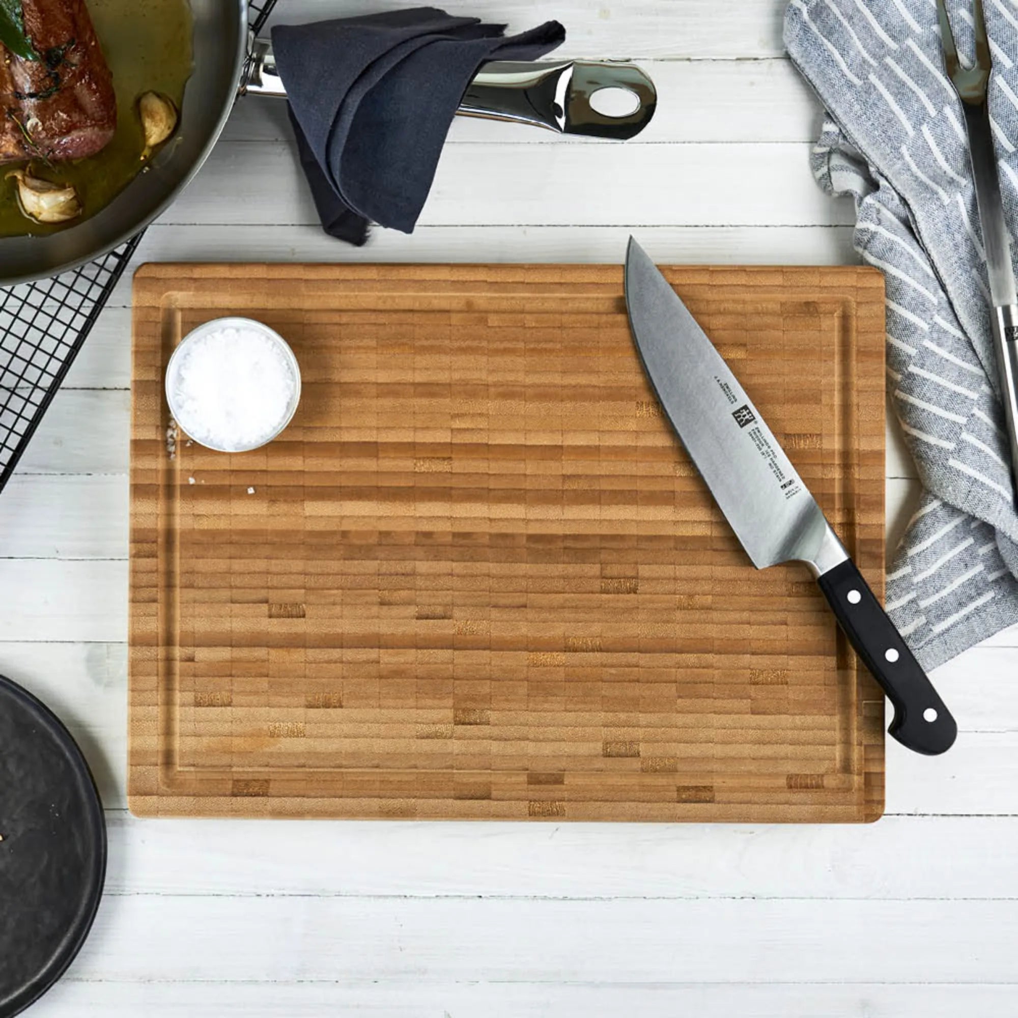 ZWILLING Bamboo Cutting Board 36x25cm Reversible-Cutting Board-DECOROLALA