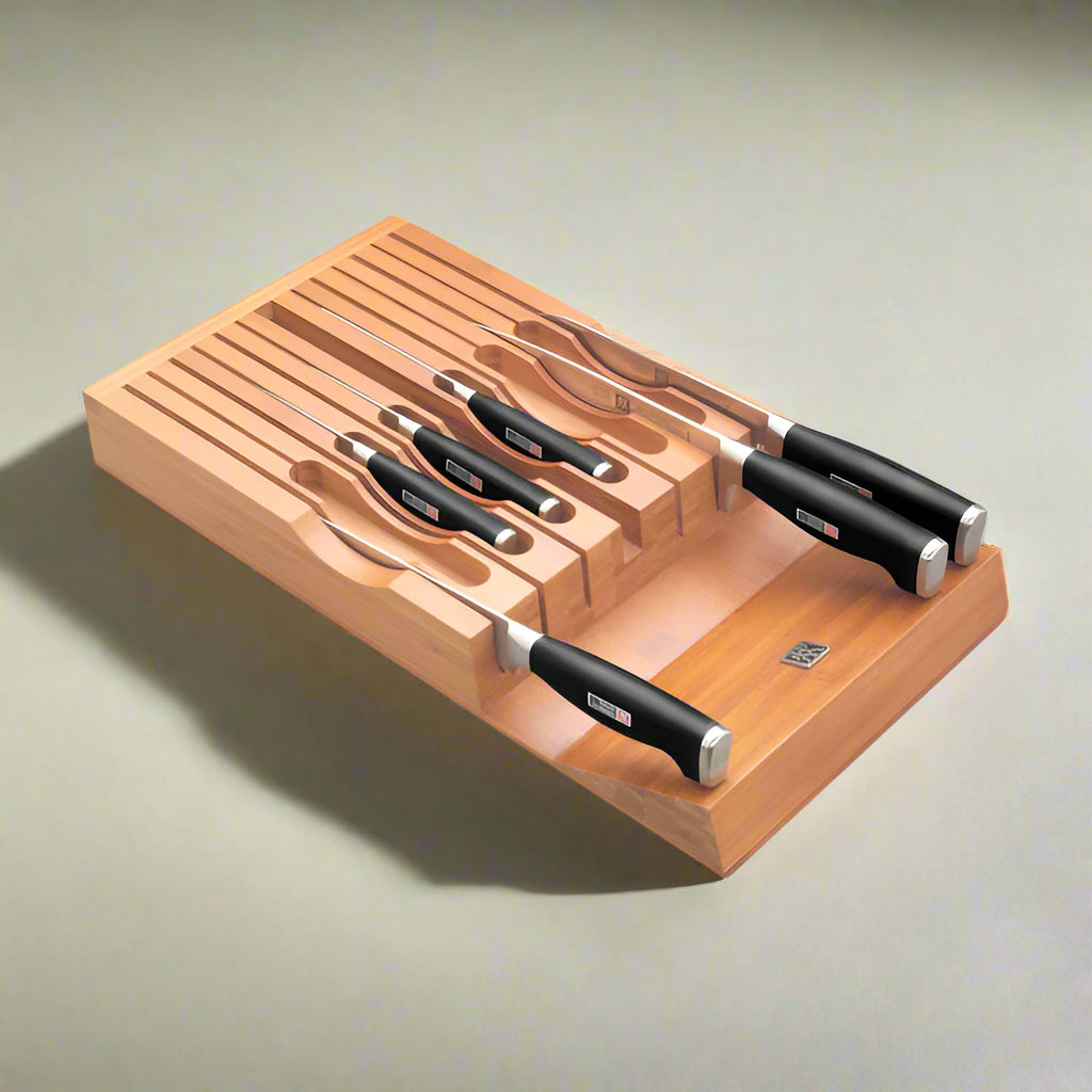 ZWILLING Bamboo Knife Storage Tray - 13 Knife Drawer Organizer-Accessories-DECOROLALA