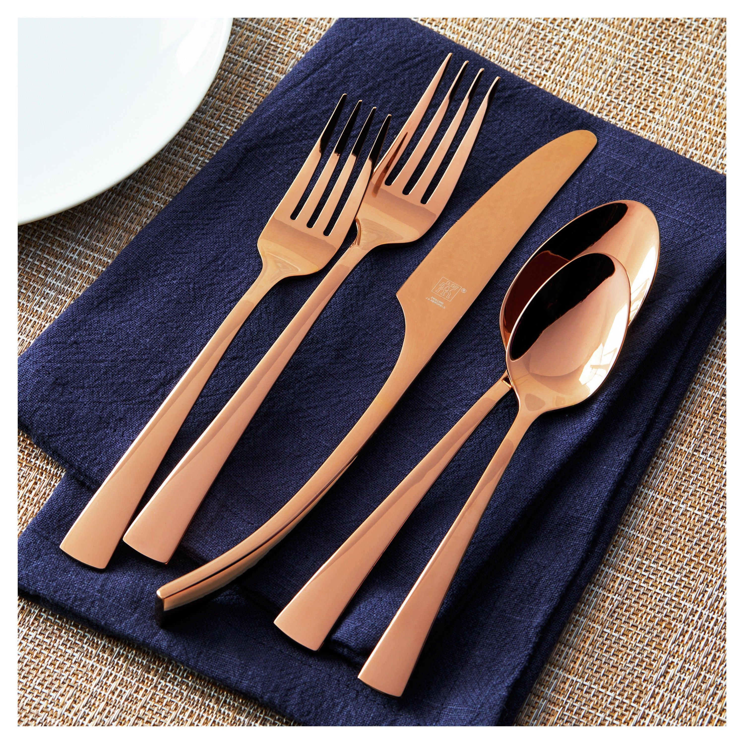 ZWILLING Bellasera 20 Piece Flatware Set Polished, Rose-Flatware Set-DECOROLALA