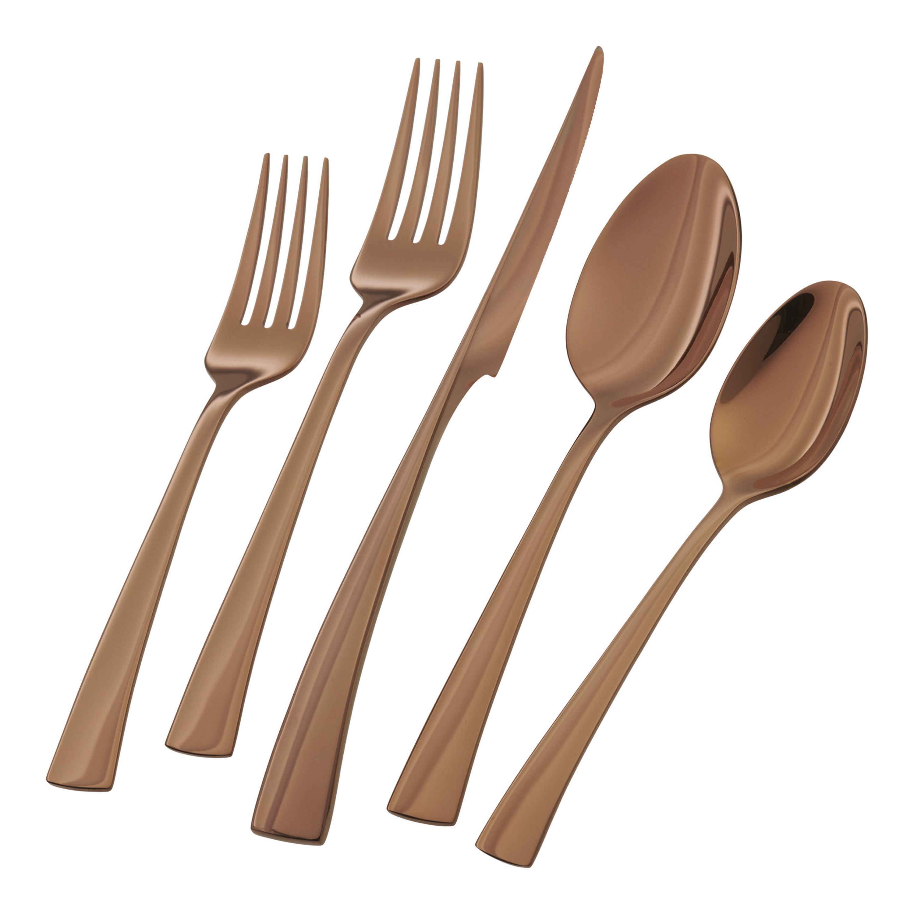 ZWILLING Bellasera 20 Piece Flatware Set Polished, Rose-Flatware Set-DECOROLALA